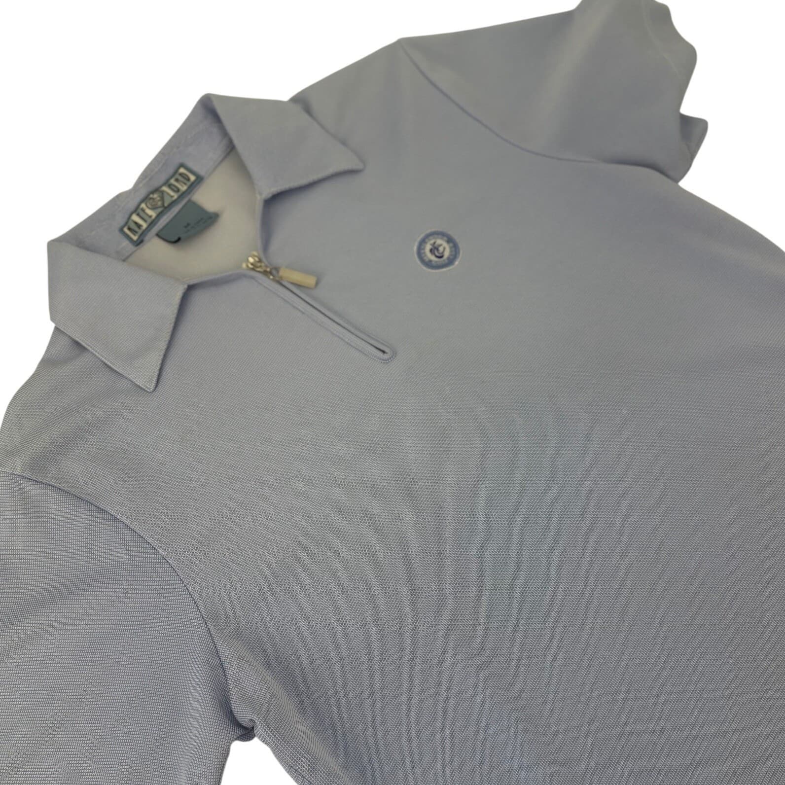 Kate Lord Myrtlewood Golf Club Polo Quarter Zip Size M Blue Womens