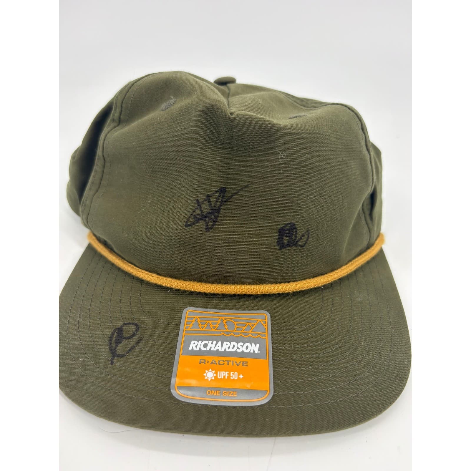 Richardson Hat Mens OSFM Snapback Olive Green R-Active UPF 50+ Rope Cap