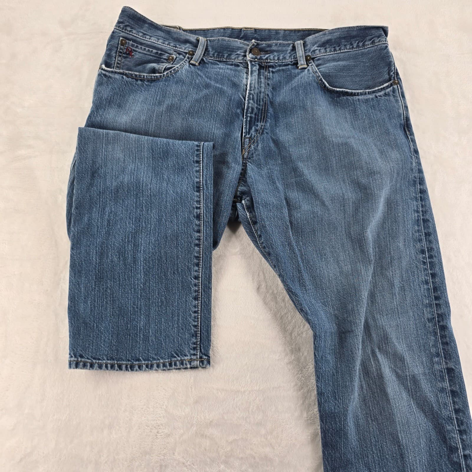 Polo Ralph Lauren Jeans Mens 36x30 Authentic Dungarees Blue Straight Leg Denim