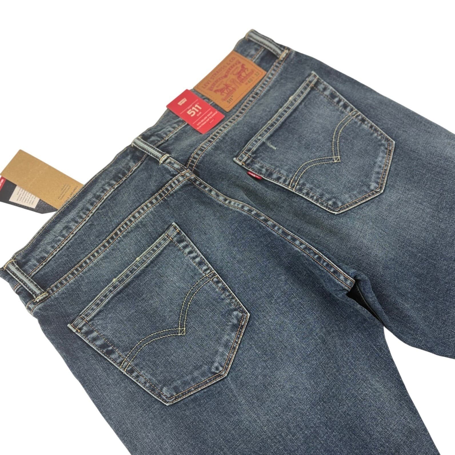 Levis 511 Slim Mens 40x32 Jeans Blue 2-Way Stretch Denim NWT