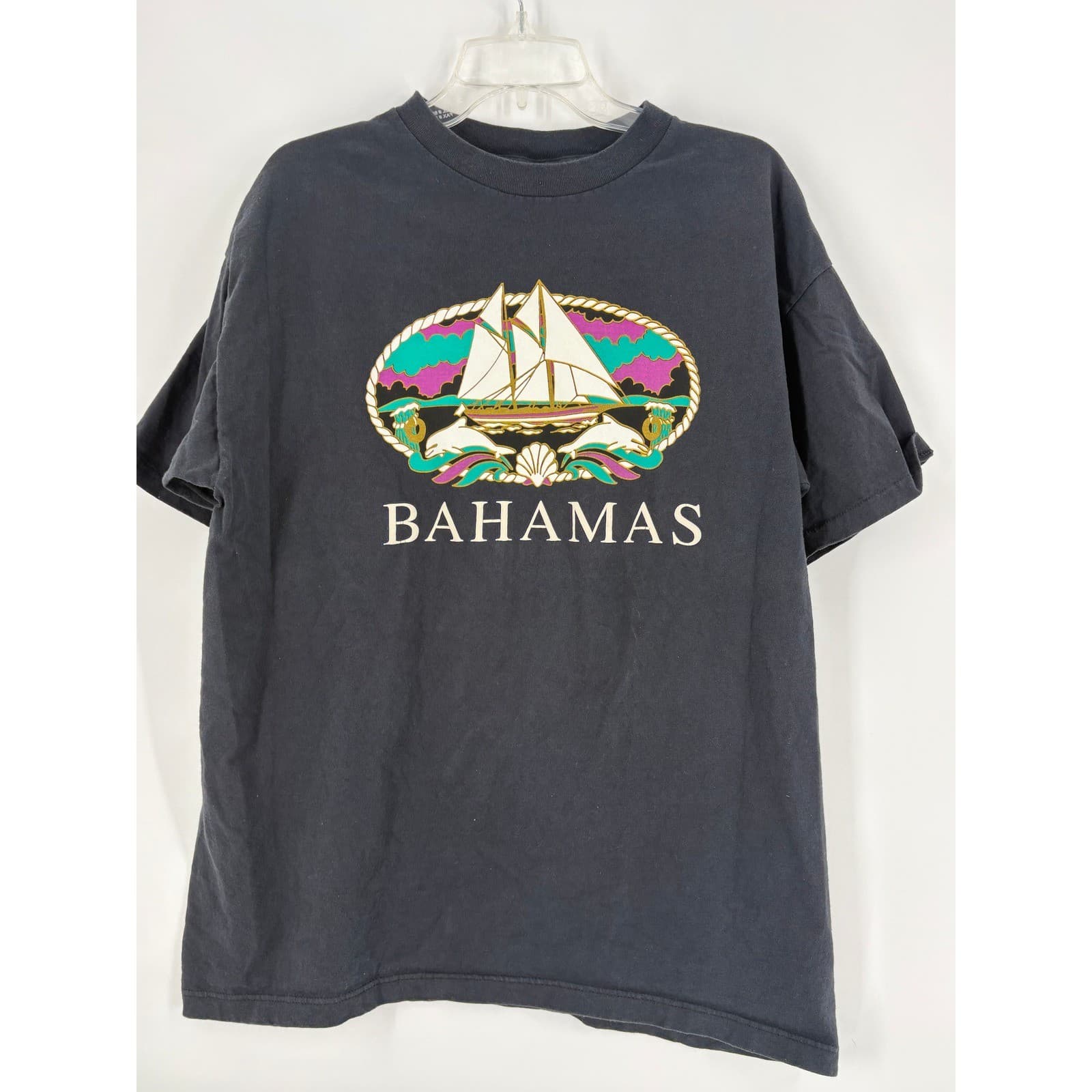 Vintage Bahamas Graphic T-Shirt XL Souvenir Tee Vacation 90s Dinorah Sportswear