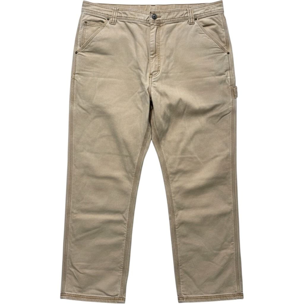 Walls Work Pants Mens XL Beige Insulated Flannel Lined Carpenter Style XL