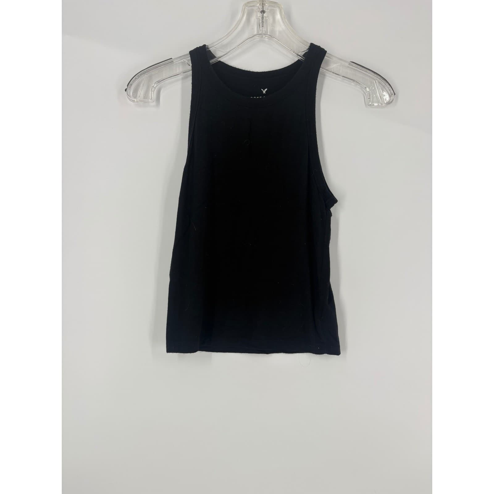American Eagle Outfitters Soft & Sexy Tank Top Black Ribbed Racerback Womens XS