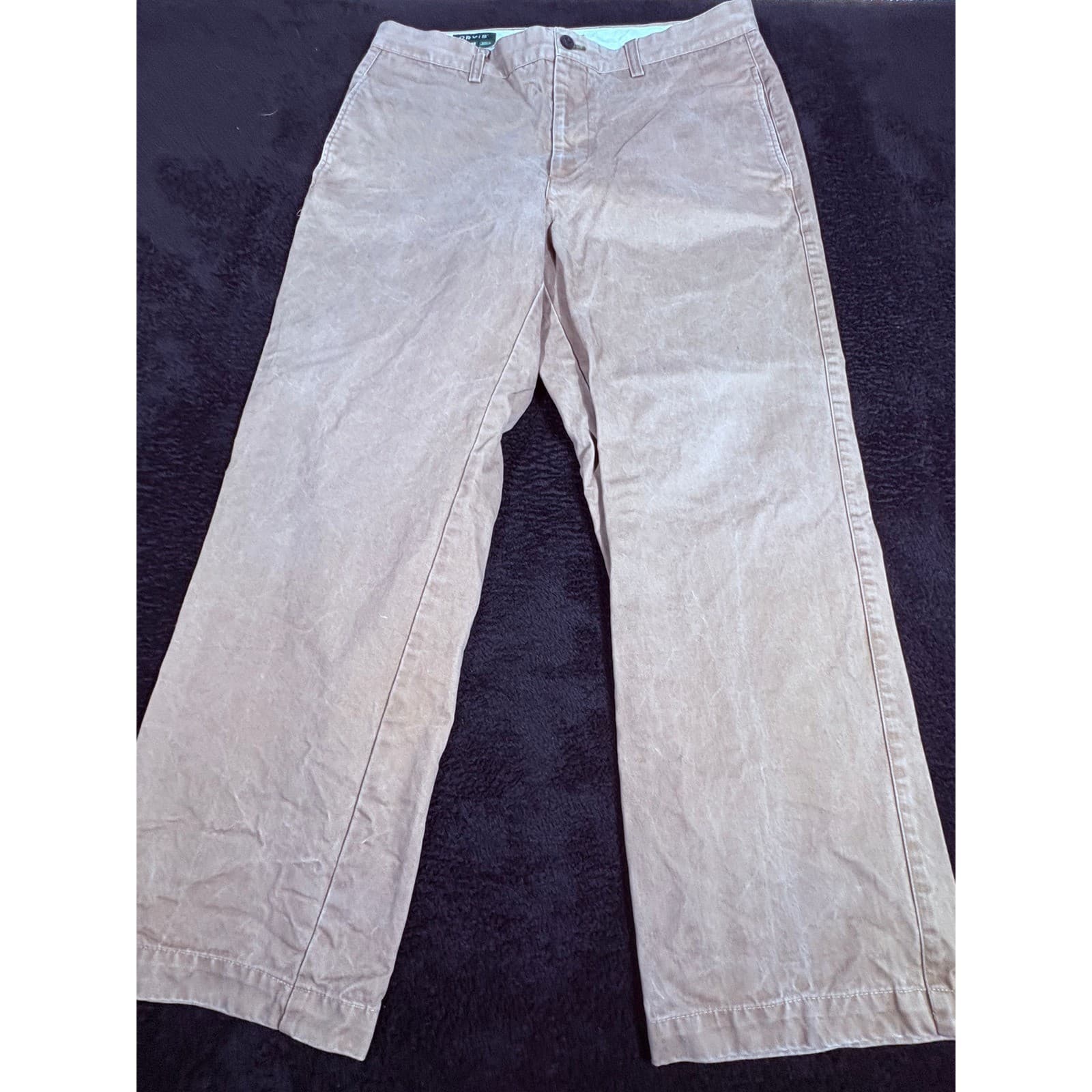 Orvis Mens Khaki Pants Size 35 Cotton Casual Chino Trousers