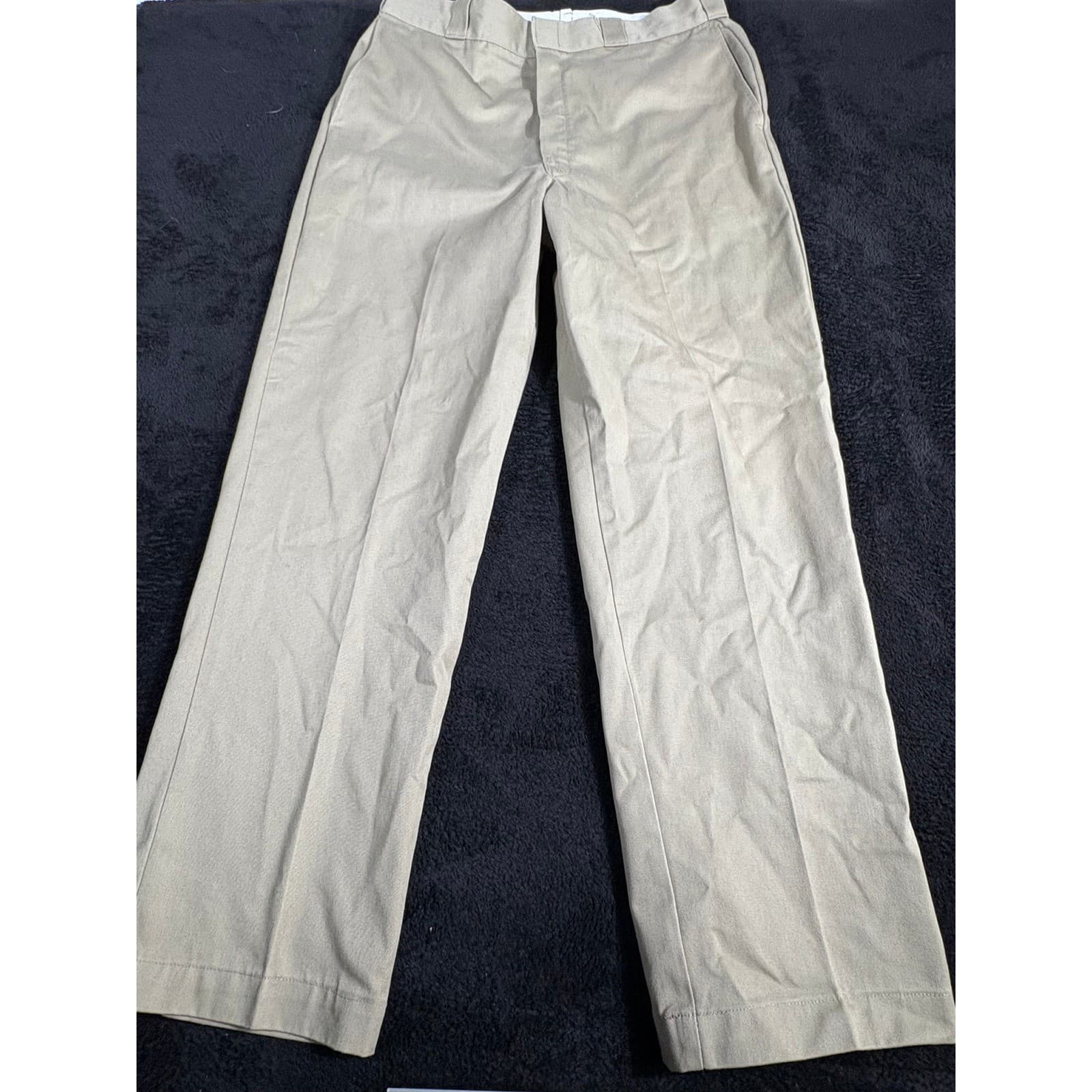 Dickies Mens Beige Work Pants 38x32 Cotton Blend Casual Trousers