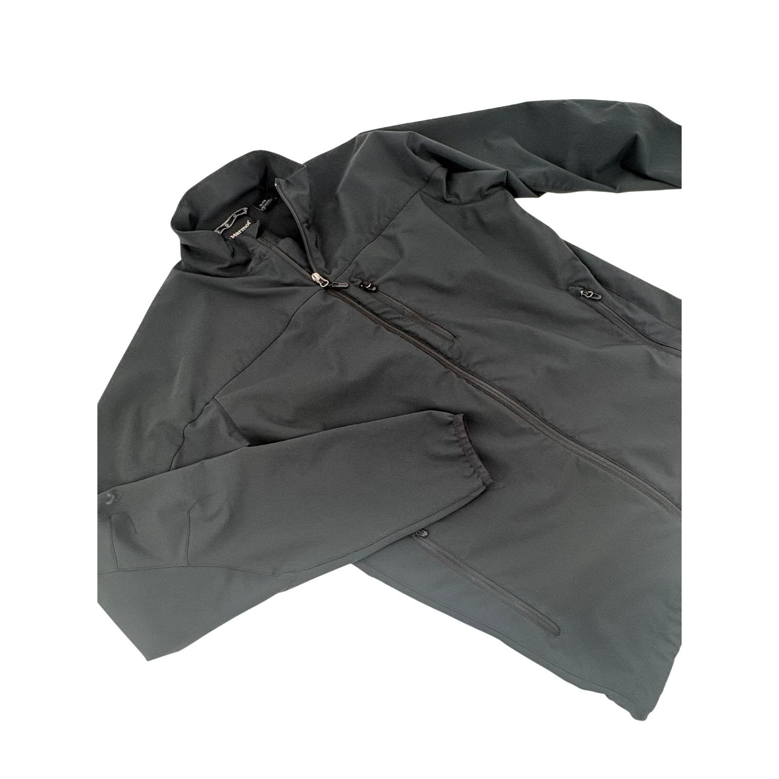 Marmot Softshell Jacket Mens XL Jacket Black Full Zip Mock Neck Outdoor Coat