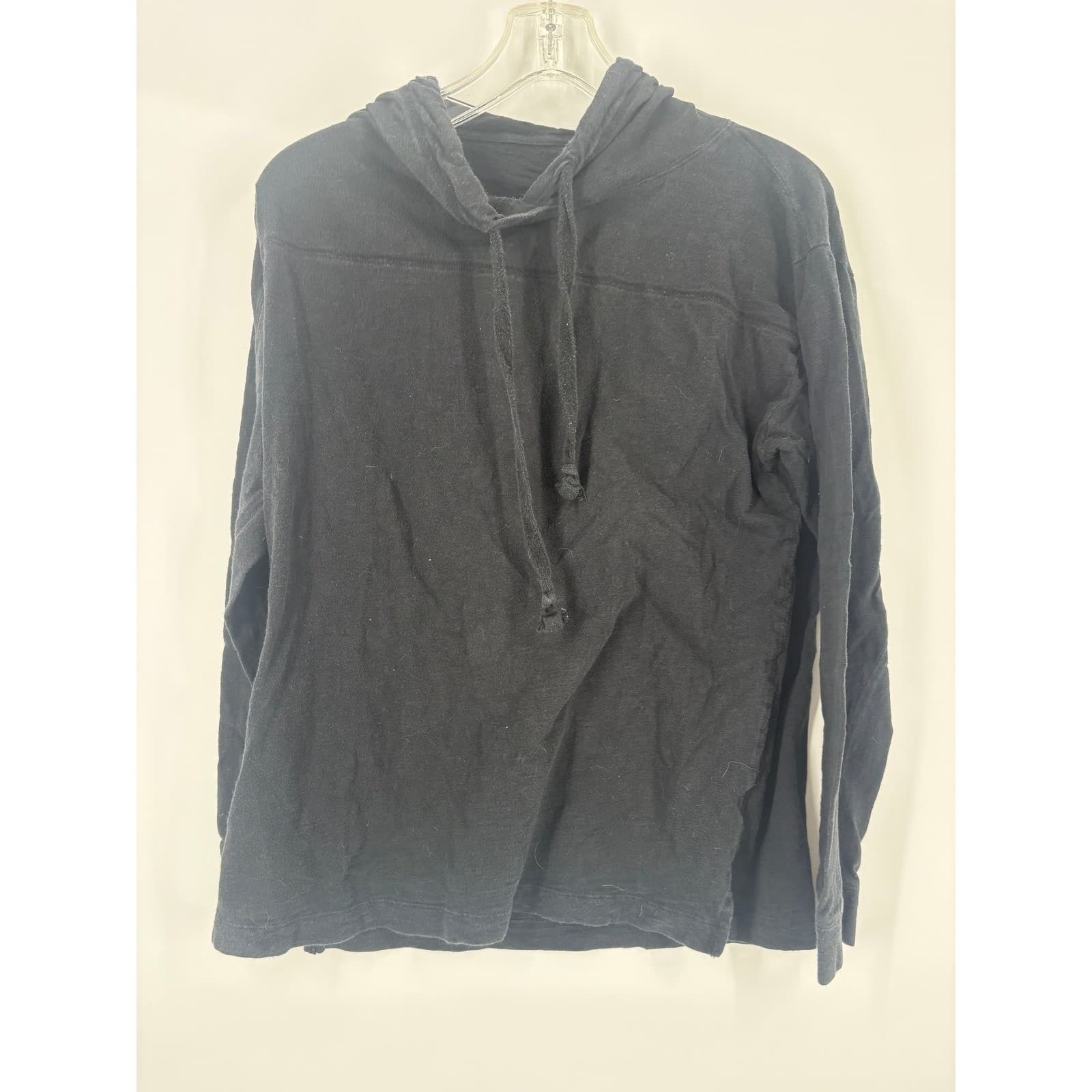 PINK Victoria's Secret Black Long Sleeve Hoodie Top Size Small