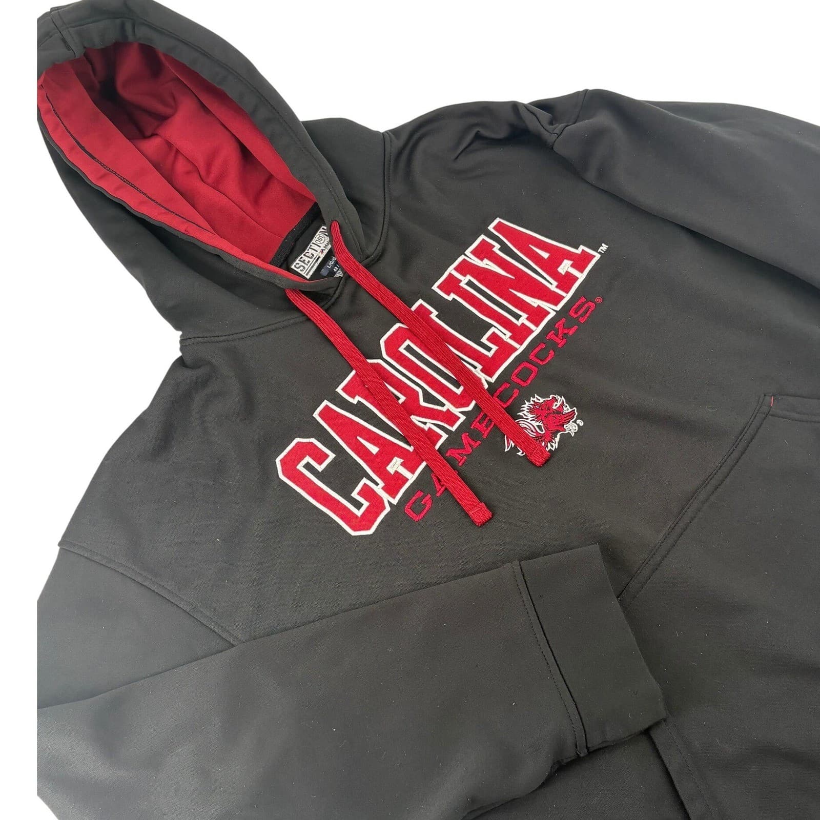 Majestic Section 101 SC Gamecocks Hoodie NCAA Fleece Large Black Mens