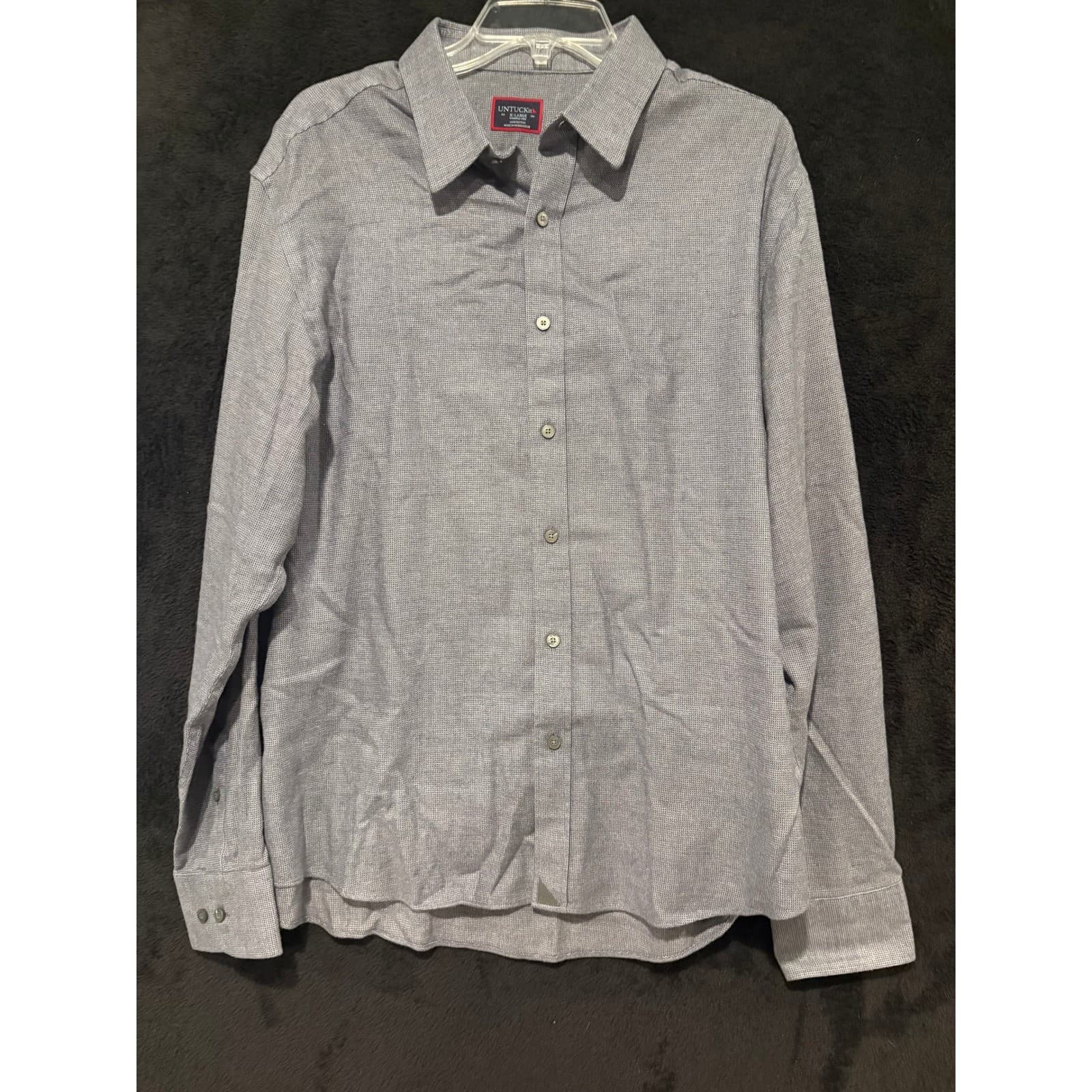 UNTUCKit Wrinkle Free Button Down Shirt Casual Gray X-Large
