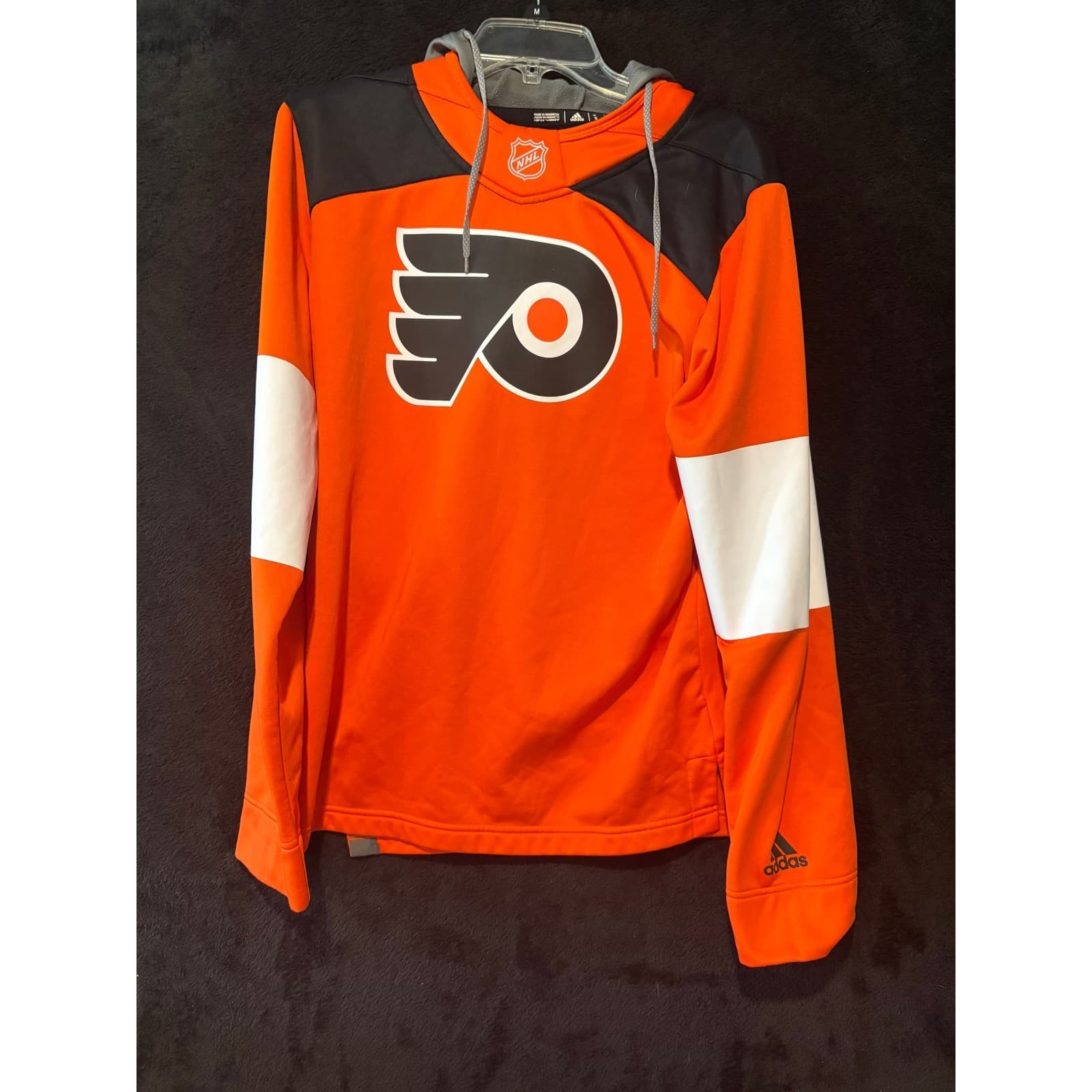 Adidas NHL Philadelphia Flyers Hoodie Pullover Sweatshirt Hockey Small