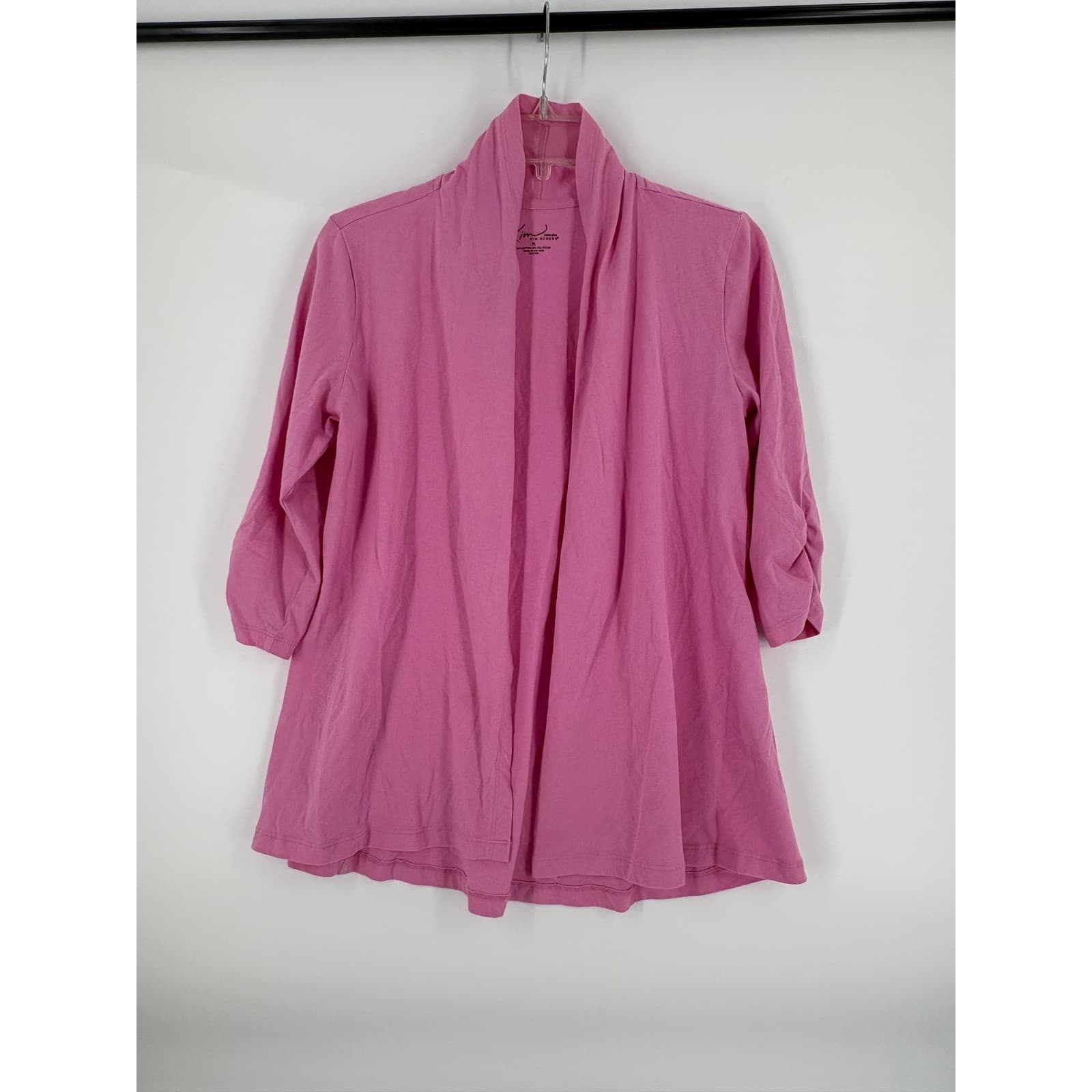 Kim Rogers Intimates Pink Shawl Collar Cardigan Sweater Women's Size M