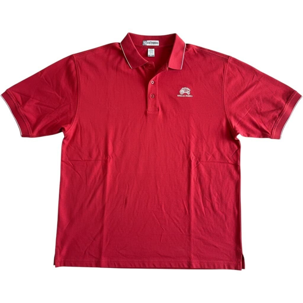Extreme Polo Shirt Mens XL Crimson Red Wells Fargo Logo Short Sleeve XL