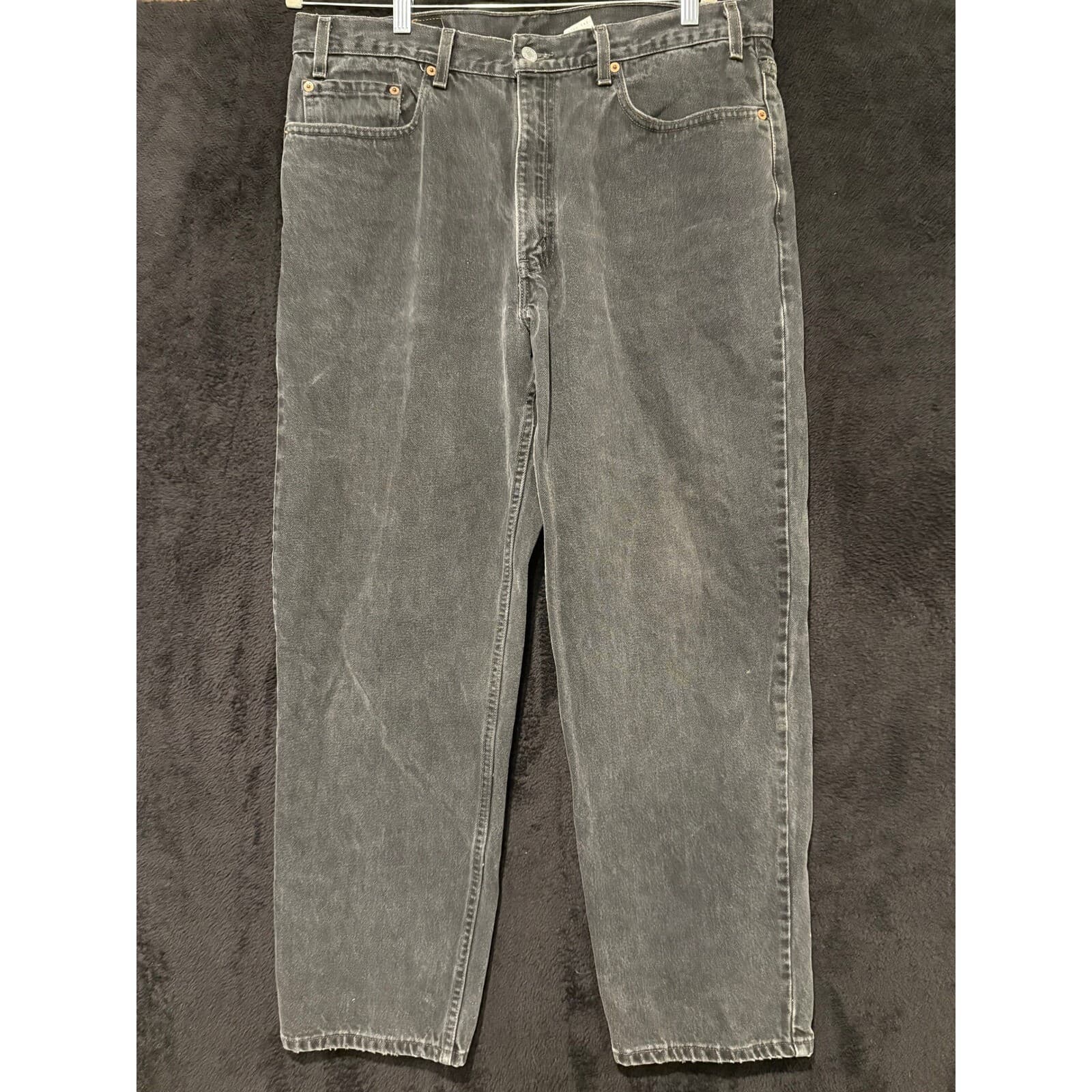 Levi's 550 Jeans Mens 38x30 Black Wash Denim Relaxed Fit Vintage 1999 38