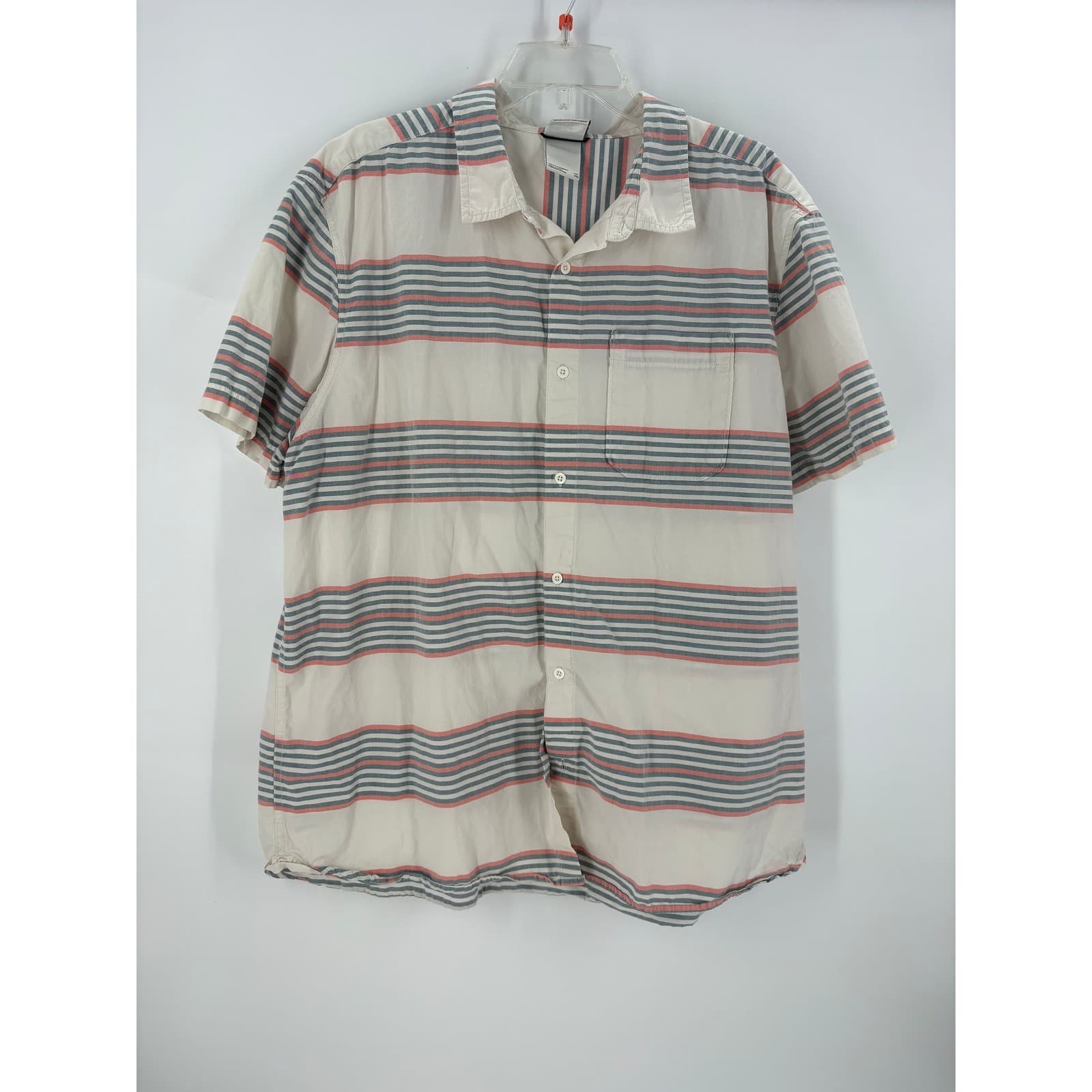 The North Face Mens Striped Short Sleeve Button Up Shirt XX Large
