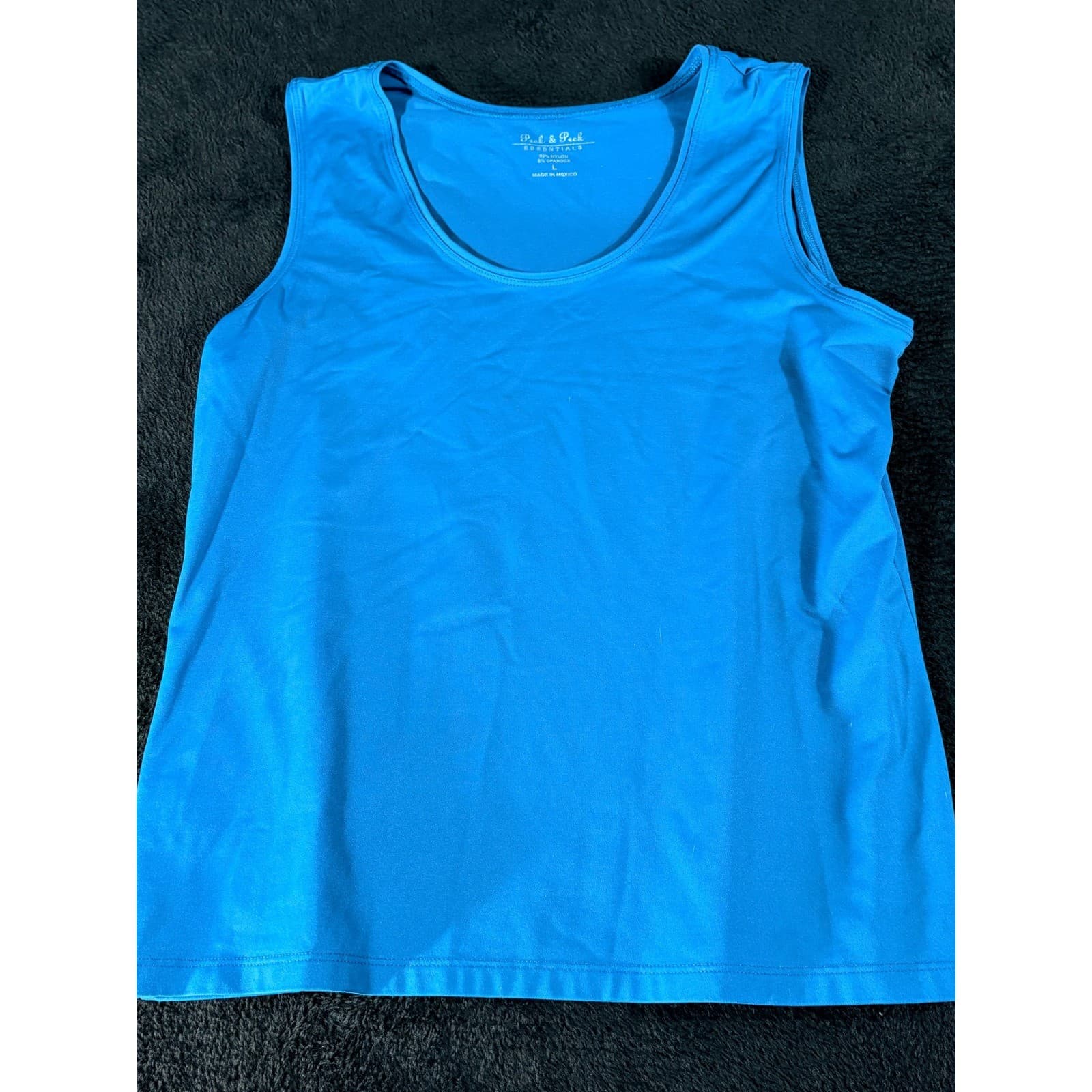 Peck & Peck Essentials Blue Tank Top Sleeveless Casual Activewear