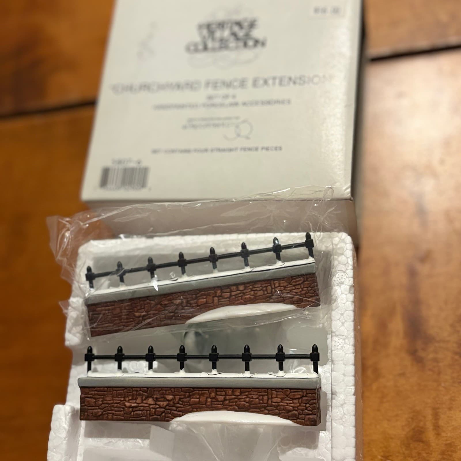 2! Department 56 Heritage Village Churchyard Fence Extension OS Brown Porcelain