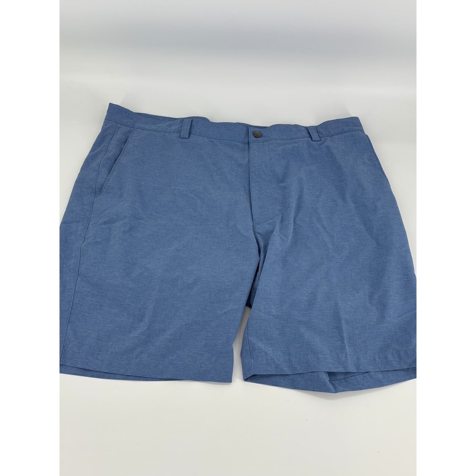 Peter Millar Men's Size 40 Blue Textured Golf Shorts Polyester Spandex
