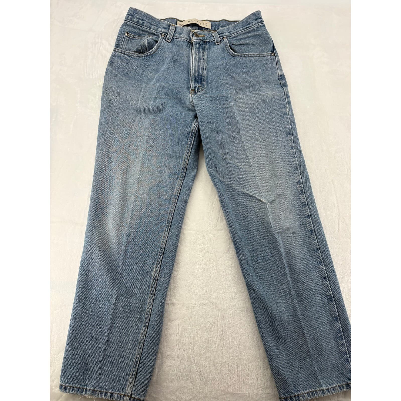 Arizona Jean Co Relaxed Fit Mens 32x30 Blue Jeans Premium Denim Medium Wash