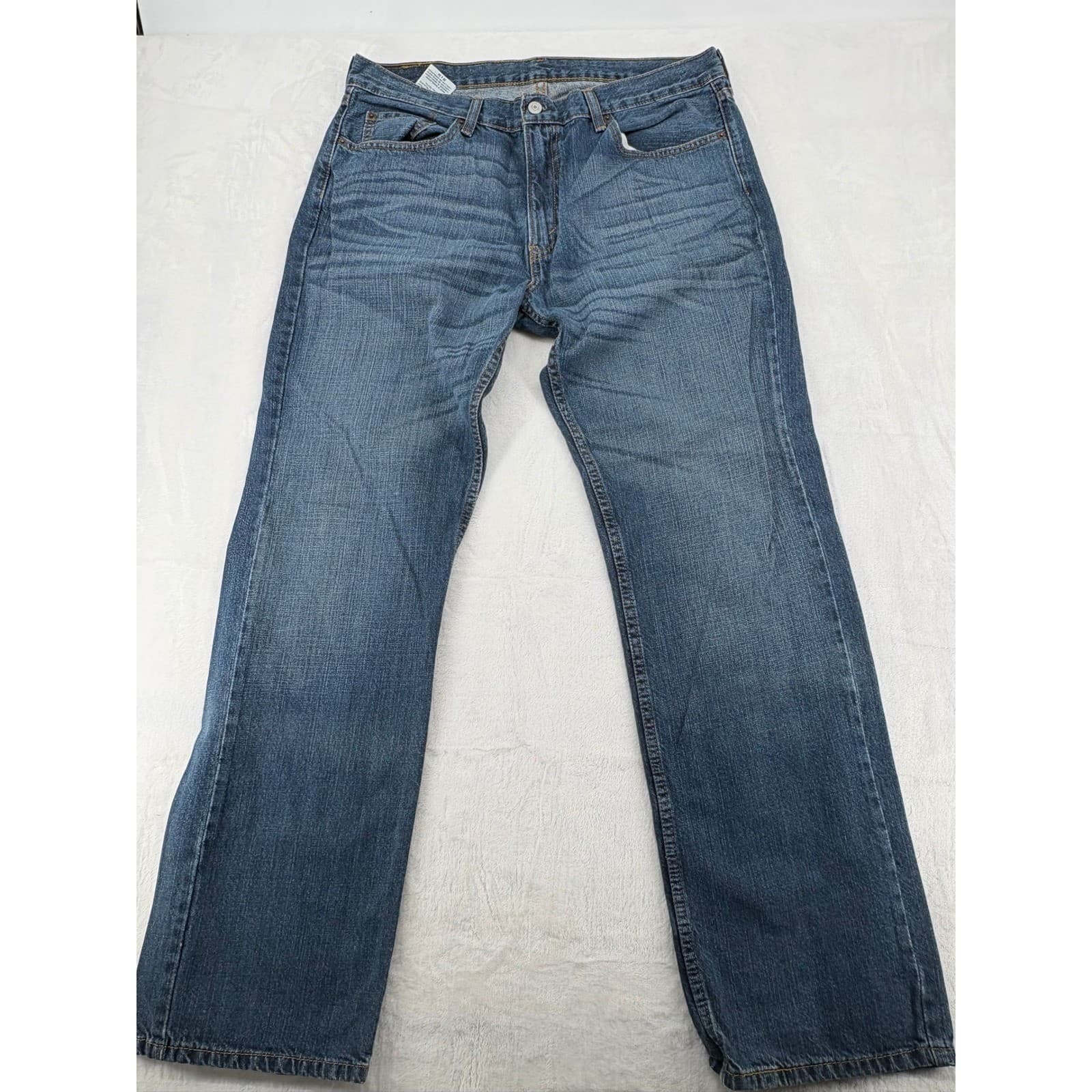 Levi's 559 Mens 36x34 Relaxed Straight Jeans Blue Denim Cotton NW-38987-00141