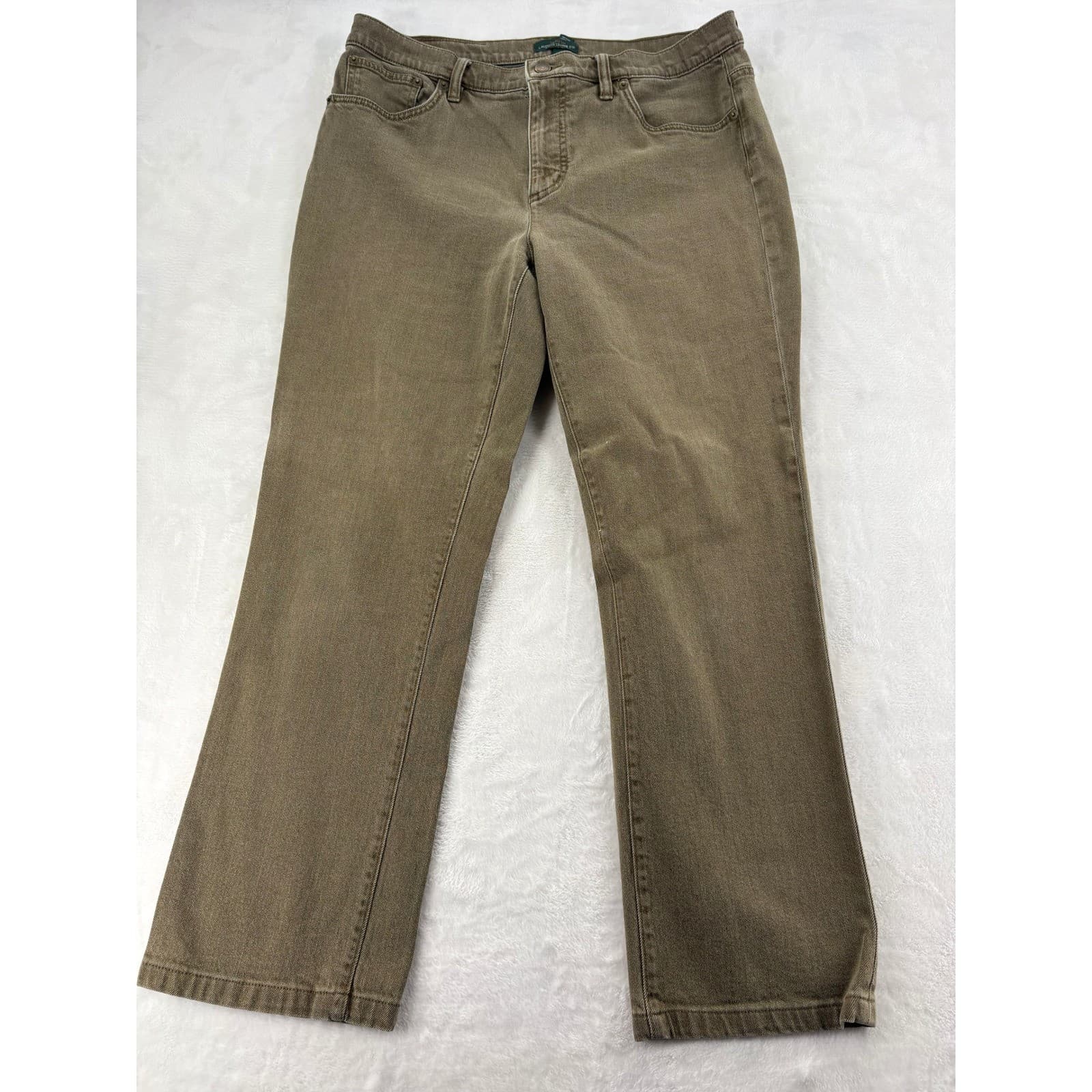 Lauren Jeans Co Ralph Lauren Jeans Womens 12 Pants Olive Brown Straight Leg