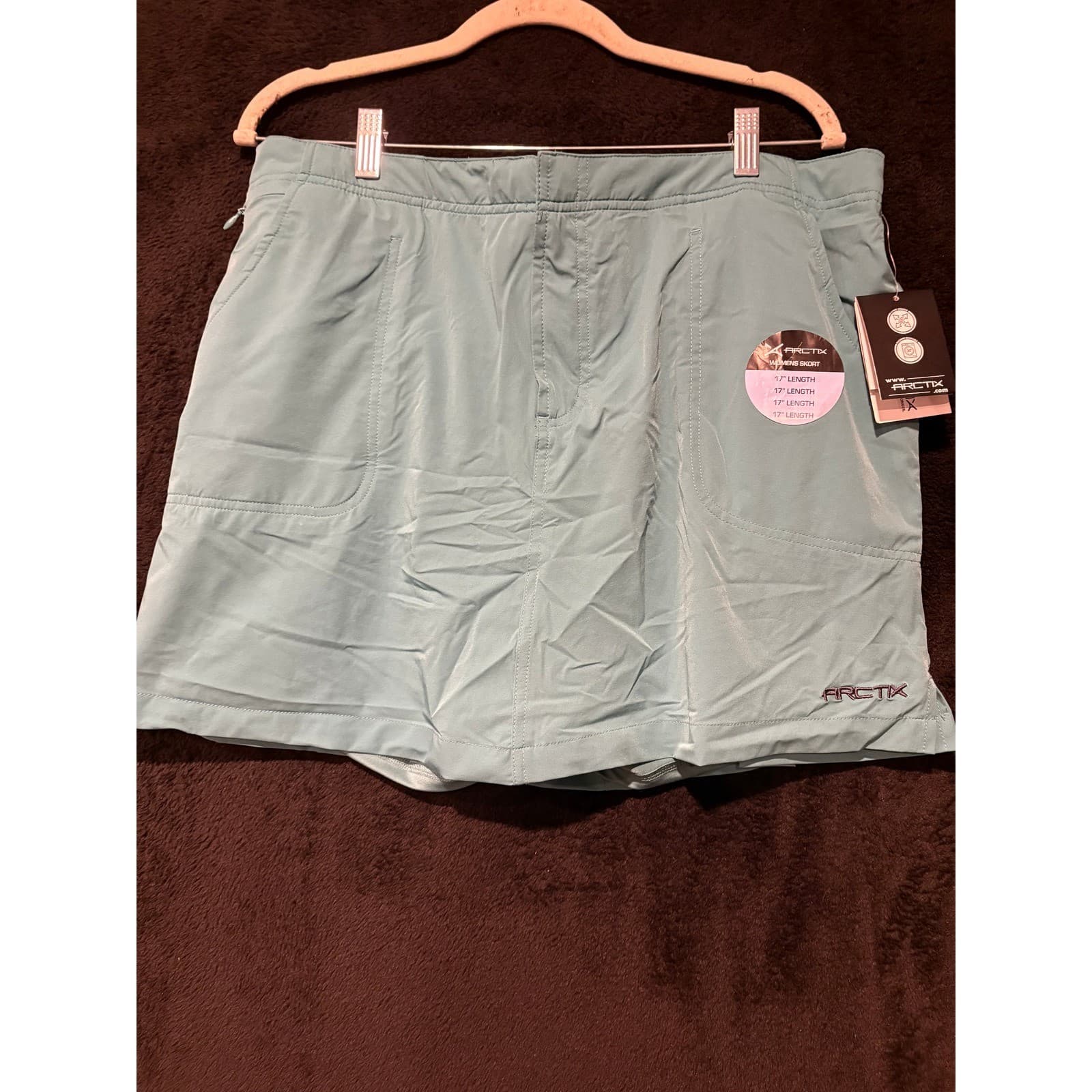 Arctix Active Skort Teal 17" Length Womens XL (16-18) Golf Hiking