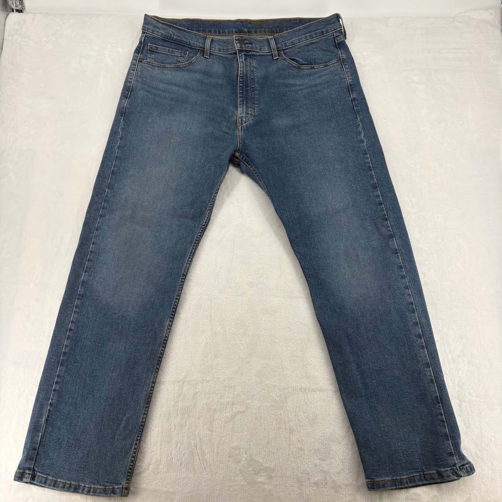 Levi's 506 Straight Mens 38x30 Jeans Blue Denim Classic Fit 5-Pocket Regular