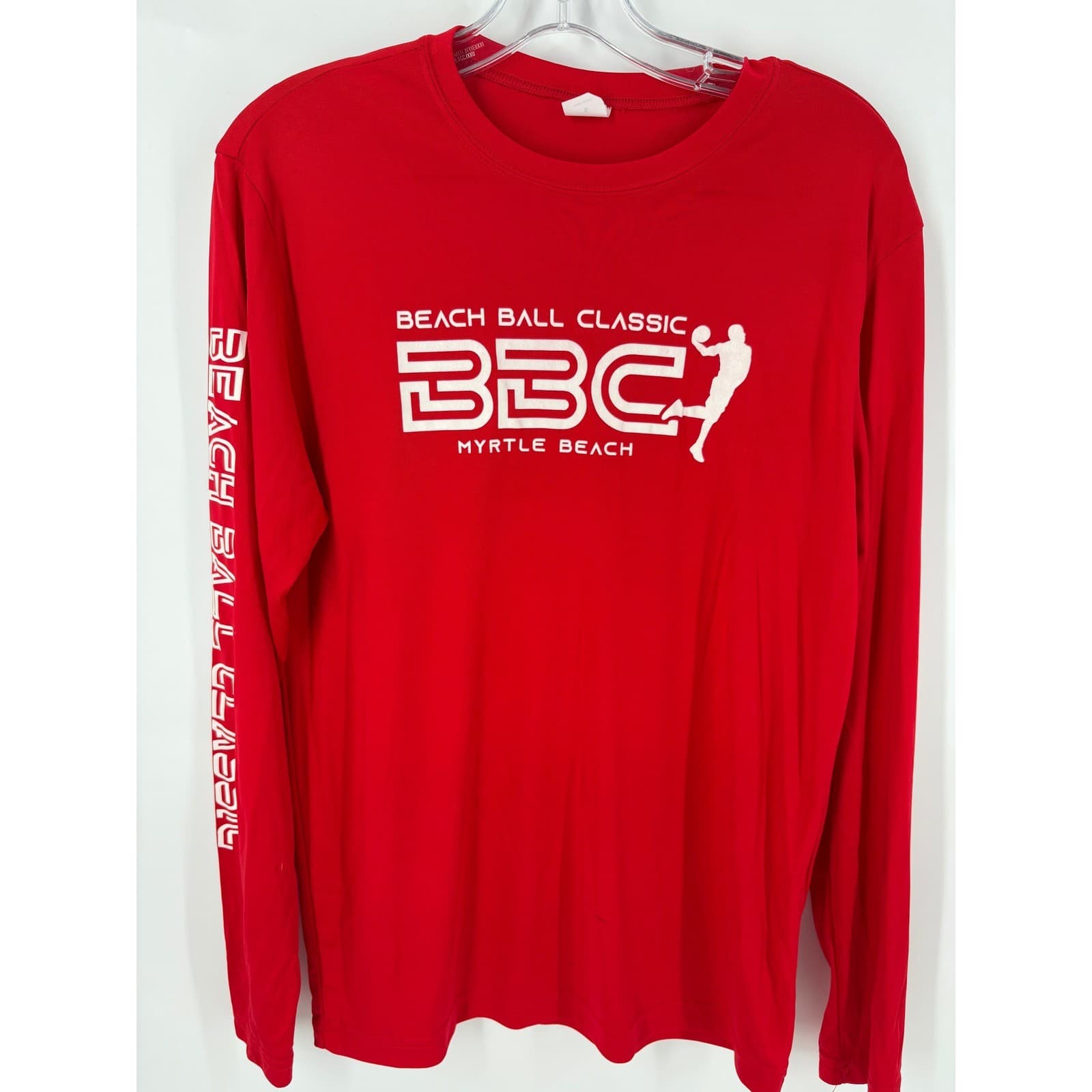 Vintage Beach Ball Classic BBC Myrtle Beach Long Sleeve Tee Red Graphic T Shirt