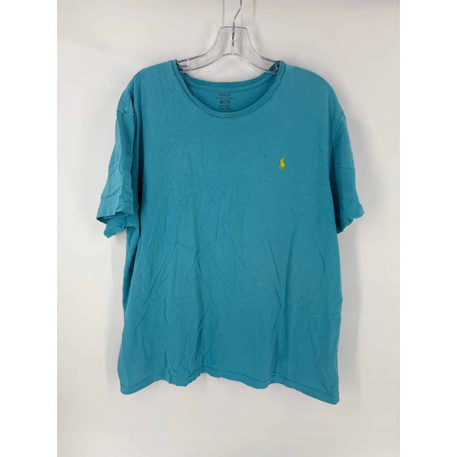 Polo Ralph Lauren Men's Teal Crew Neck T Shirt XXLT Large Classic Pony Logo
