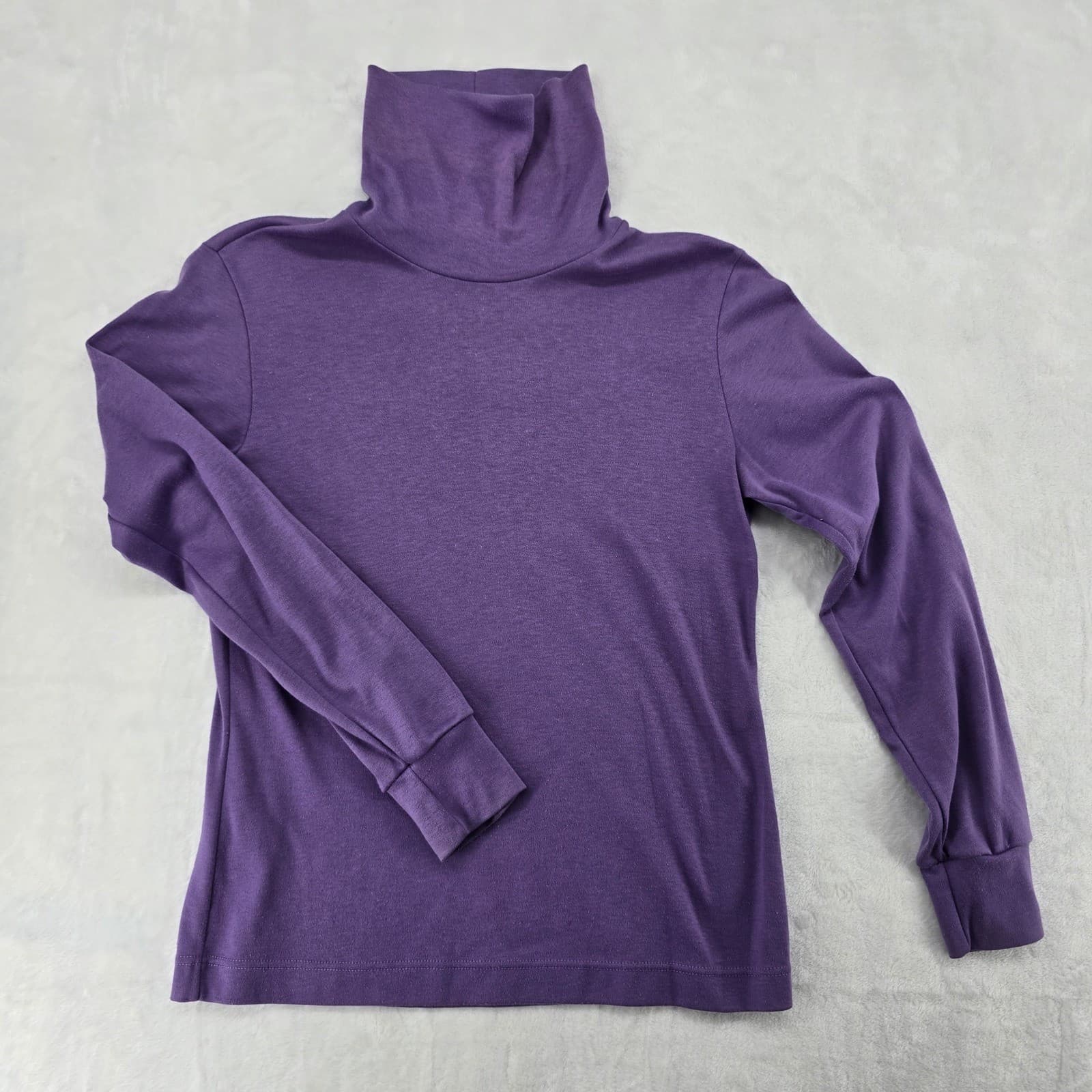Jane Colby Turtleneck Womens S Top Purple Long Sleeve Knit Vintage