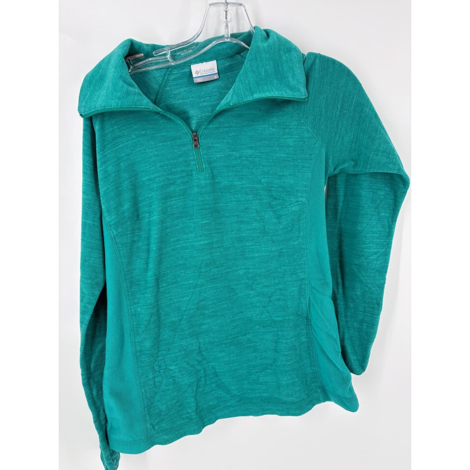 Columbia Teal Fleece 1/4 Zip Pullover Sweatshirt Women's Size M