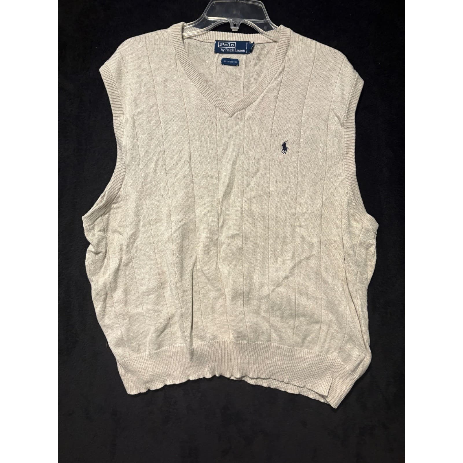 Polo Ralph Lauren Sweater Vest Sleeveless Knit Cotton Casual XL