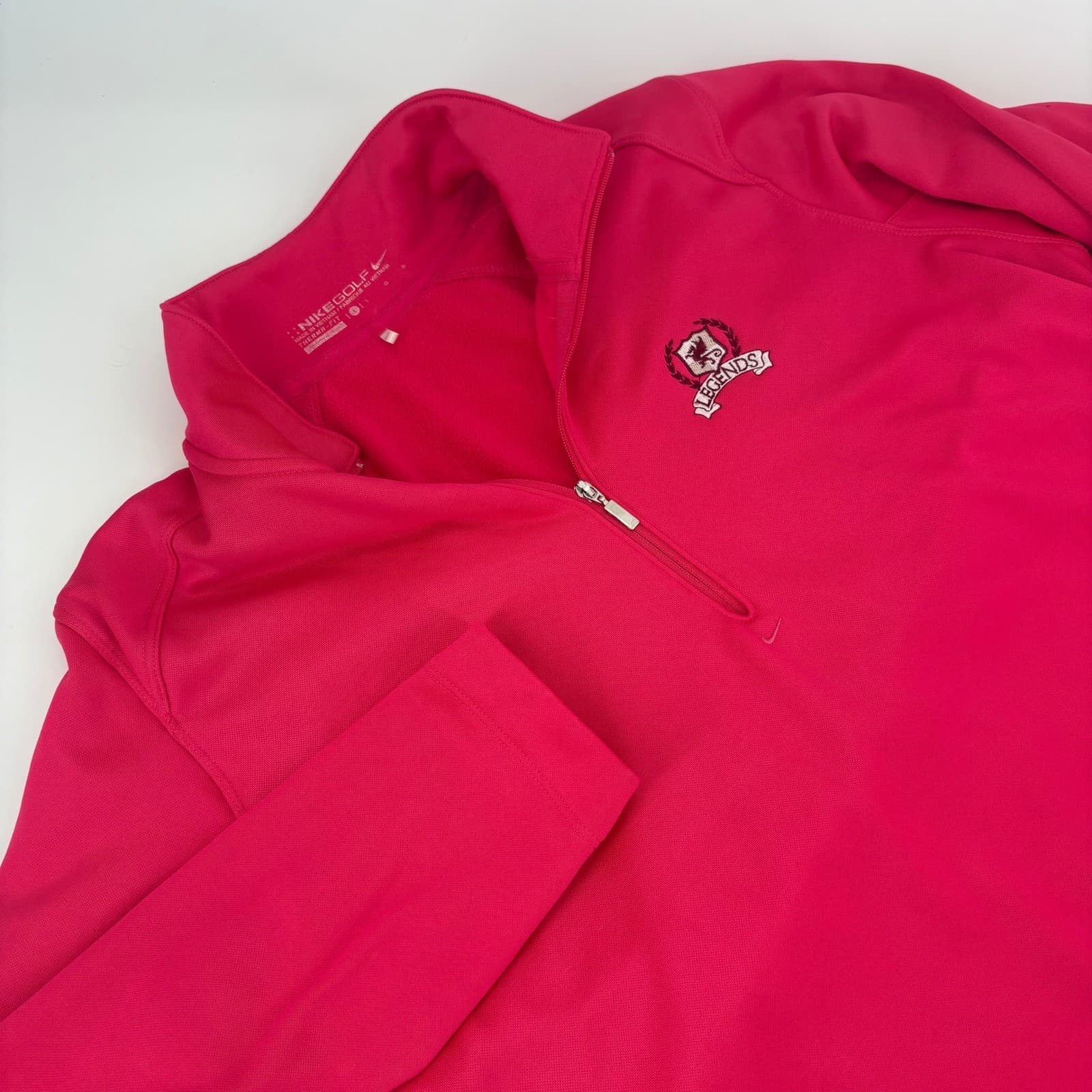 Nike Golf Therma Fit Women's Pink 1/4 Zip Pullover Long Sleeve Shirt L