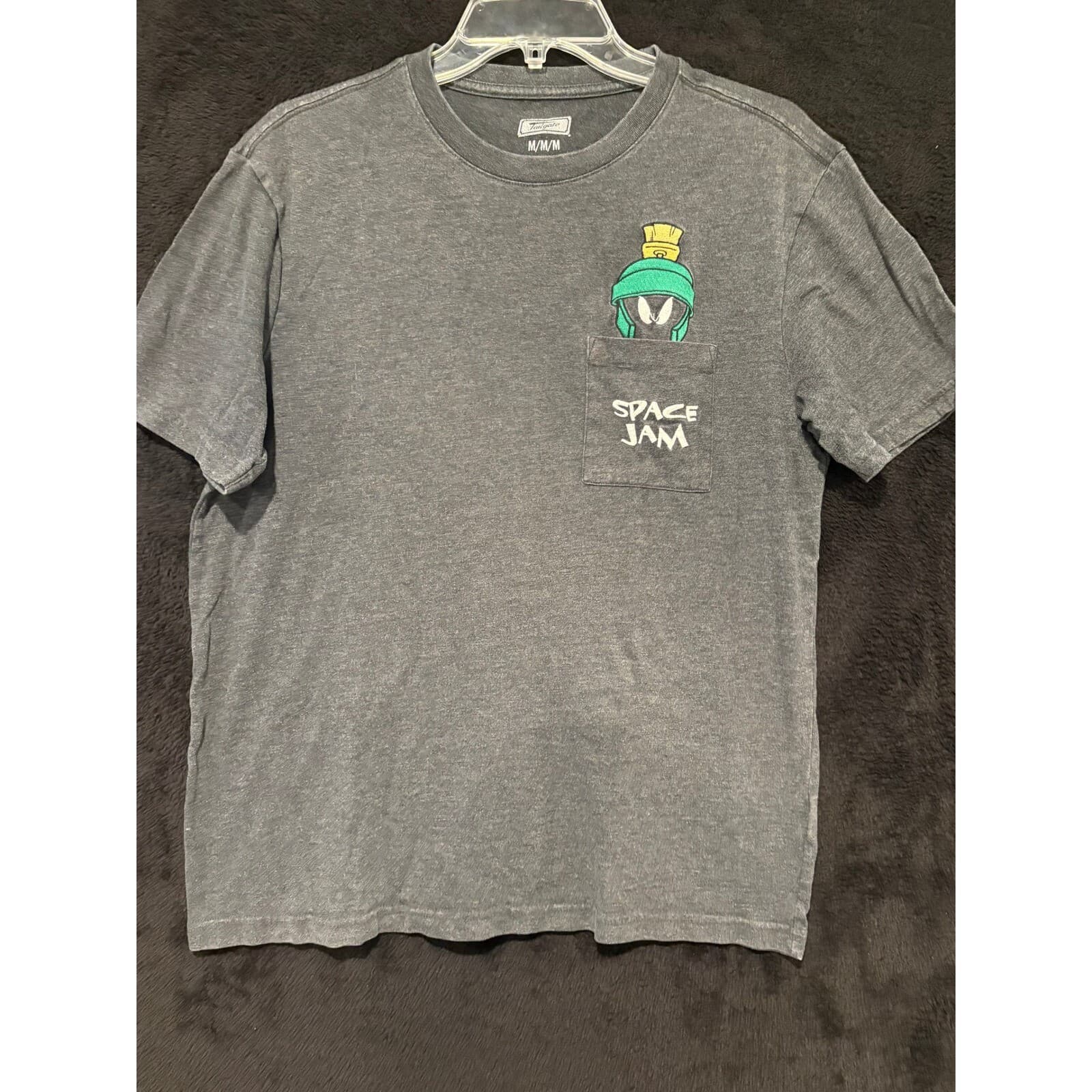 Tailgate Space Jam Marvin the Martian Graphic Pocket T-Shirt Medium