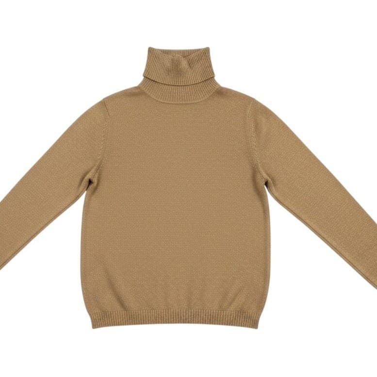 Josephine Chaus Sweater Womens Turtleneck Bronze Silk Blend Holiday Sparkle NWT