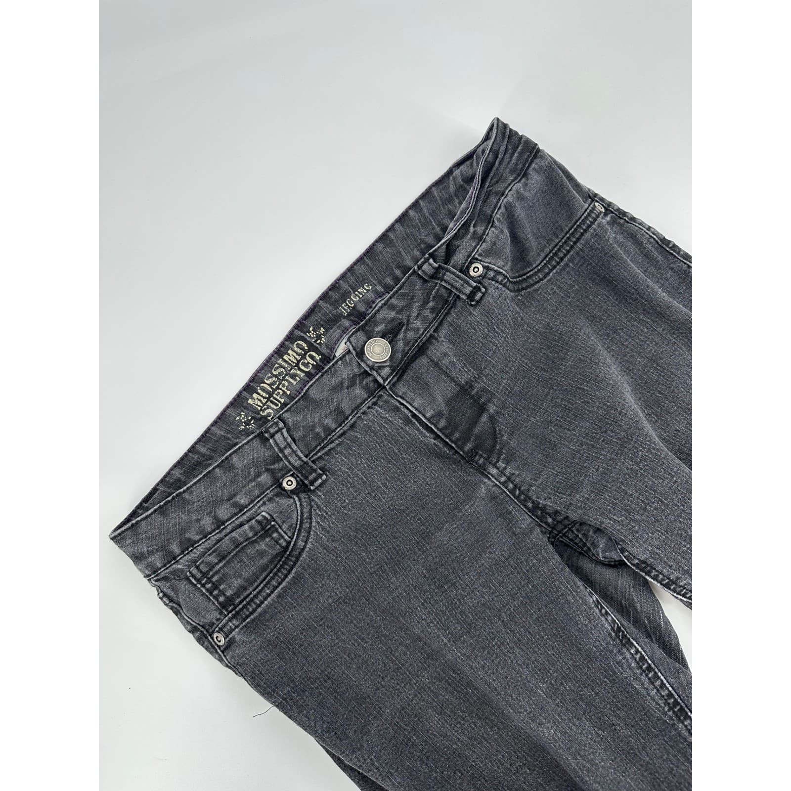 Mossimo Supply Co Womens Black Gray Wash Denim Jegging Pants Size 11