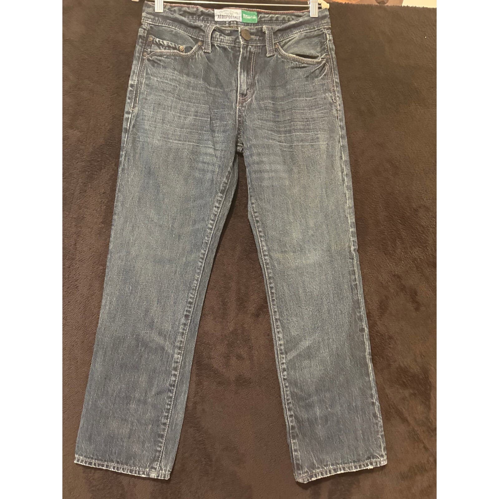 Aeropostale Essex Jeans Mens 30x32 Blue Denim Straight Leg Casual Pants 30