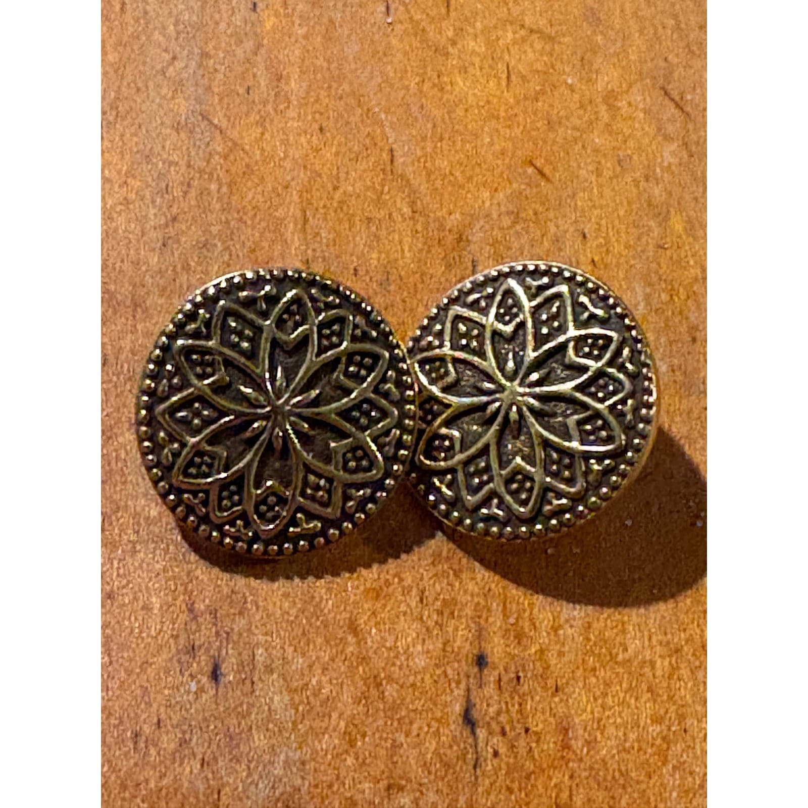 Unbranded Earrings Womens OS Stud Earrings Gold Mandala Boho Geometric