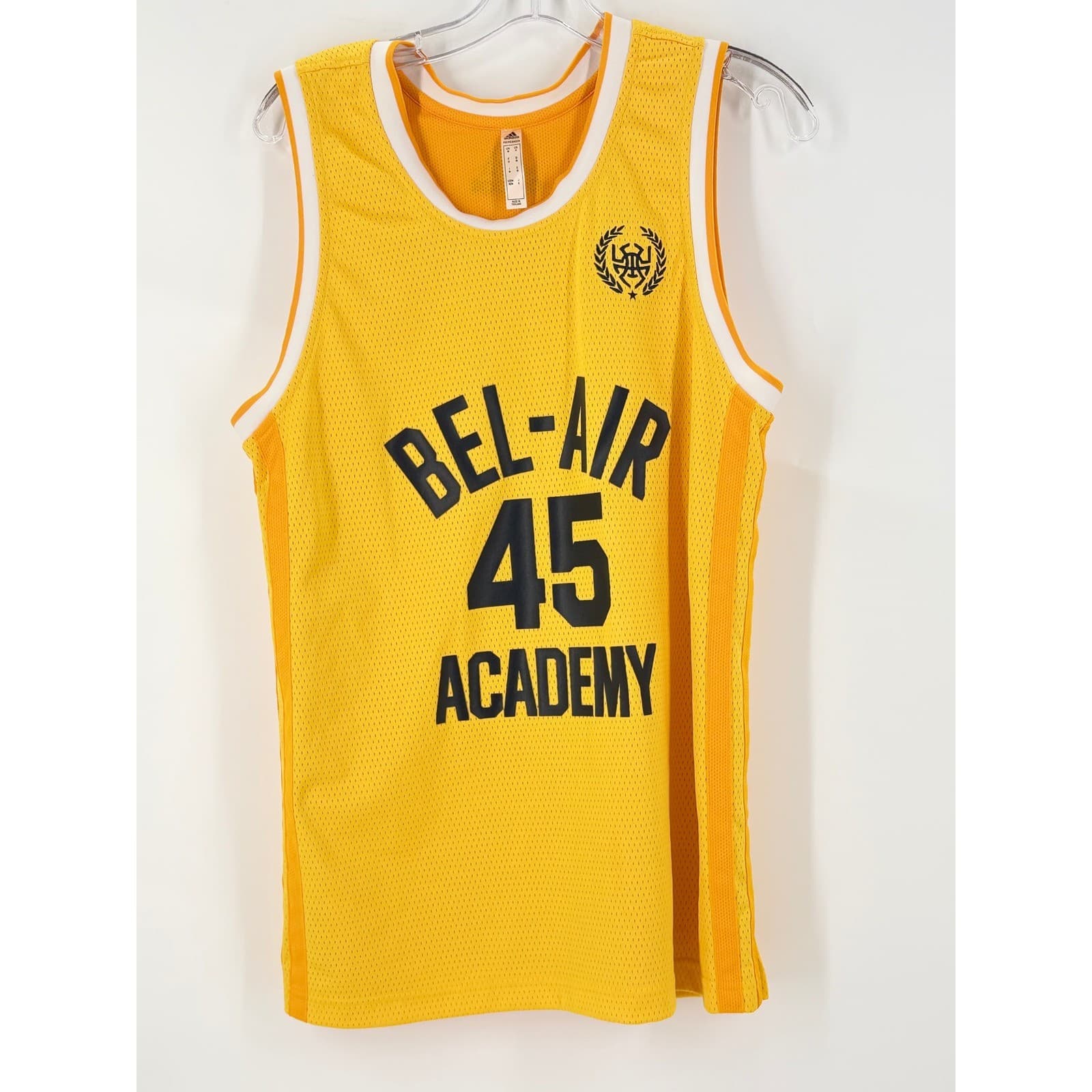 Adidas Bel Air Academy Basketball Jersey Mitchell 45 Yellow Men's Size M