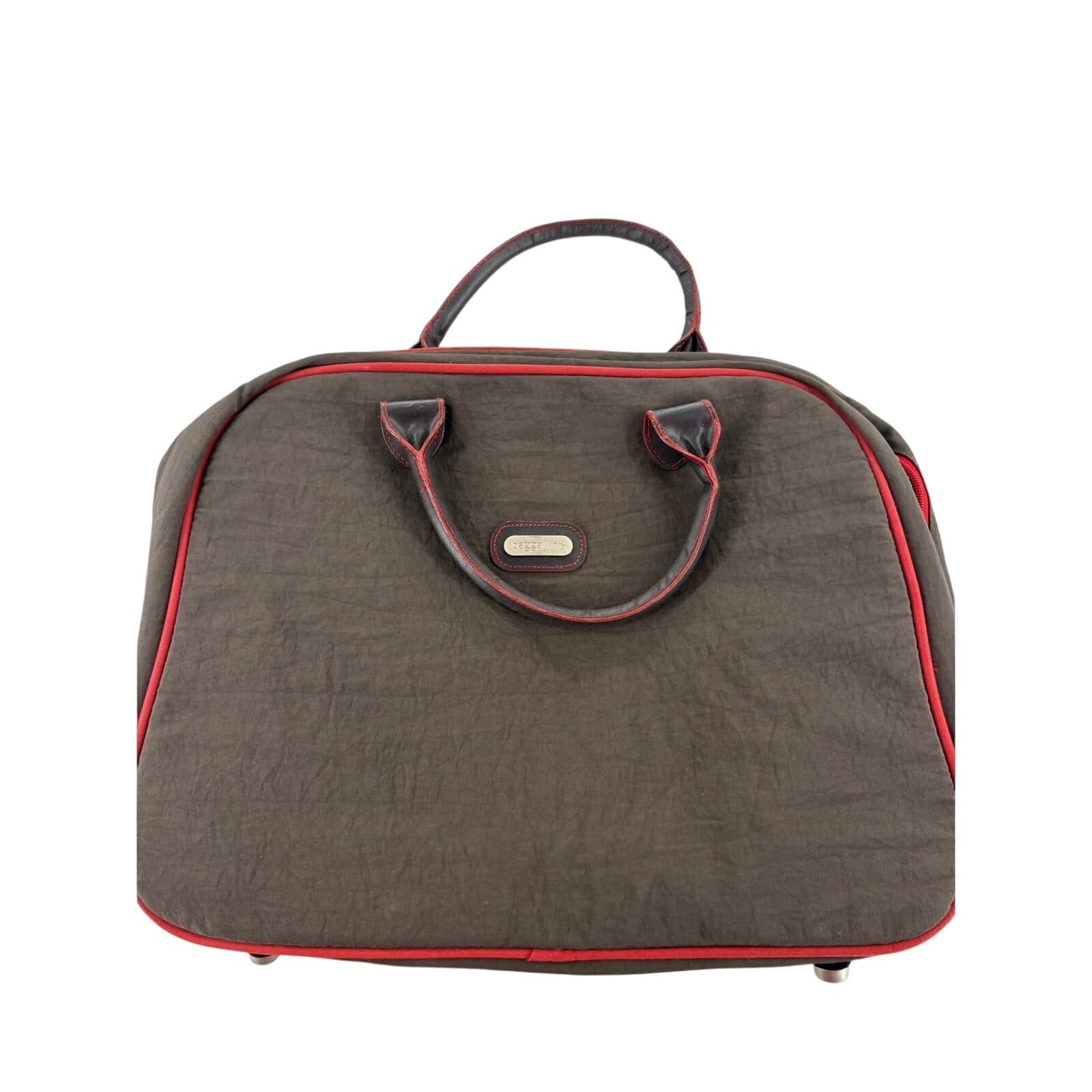 Baggallini Laptop Briefcase Womens Large Travel Bag Brown Red Nylon Organizer