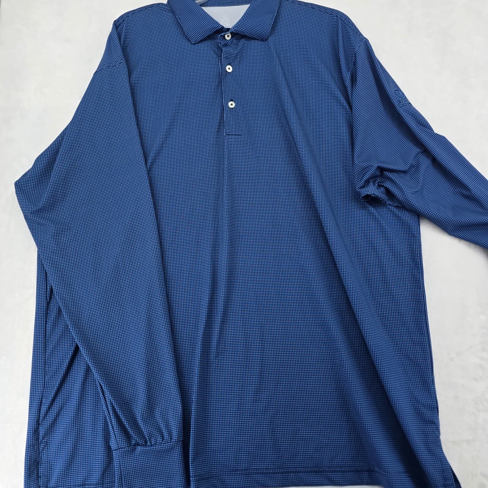 Turtleson Polo Mens XL Long Sleeve Polo Blue Carolina Country Club Performance
