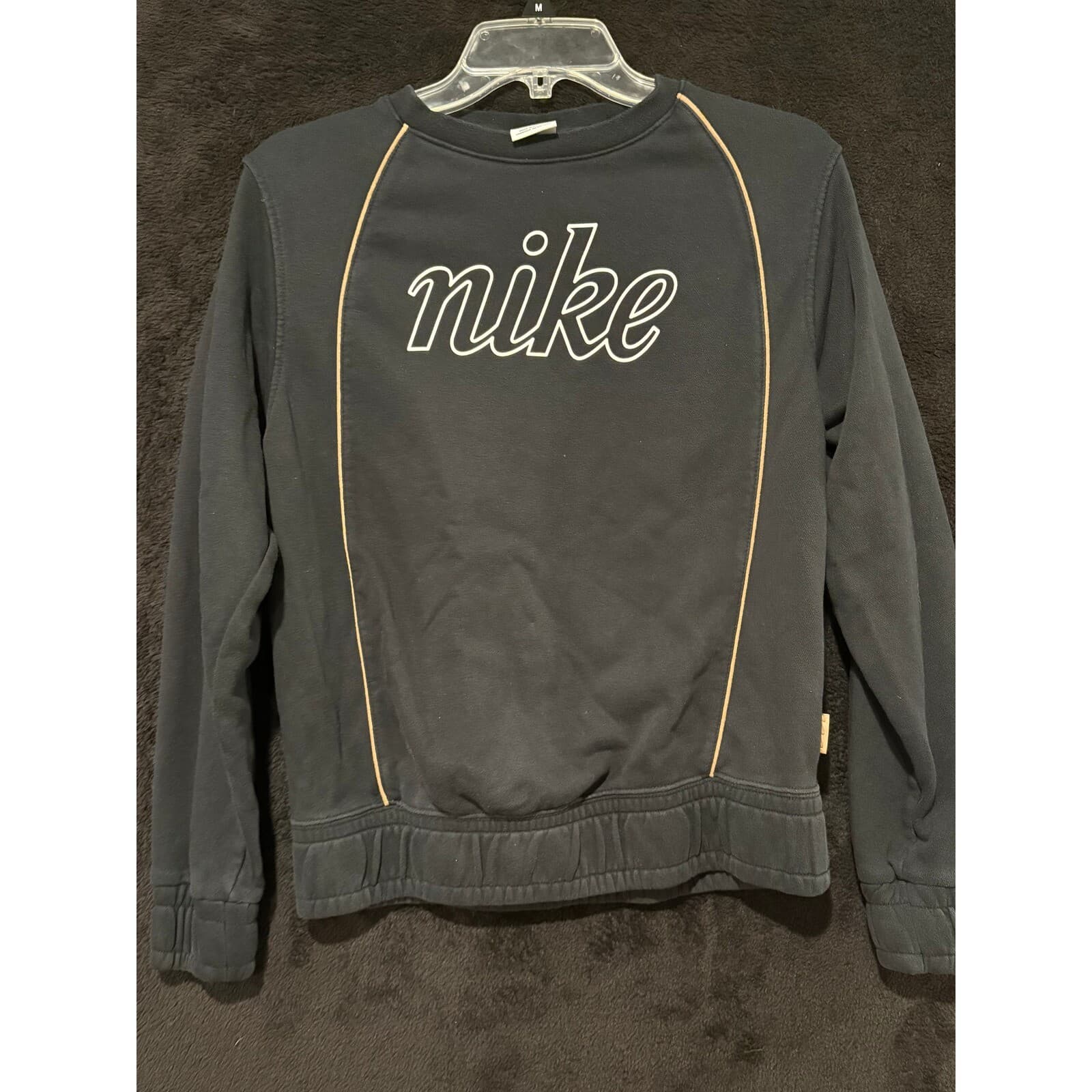 Nike Sweatshirt Pullover Crew Neck Athleisure Activewear Black XS