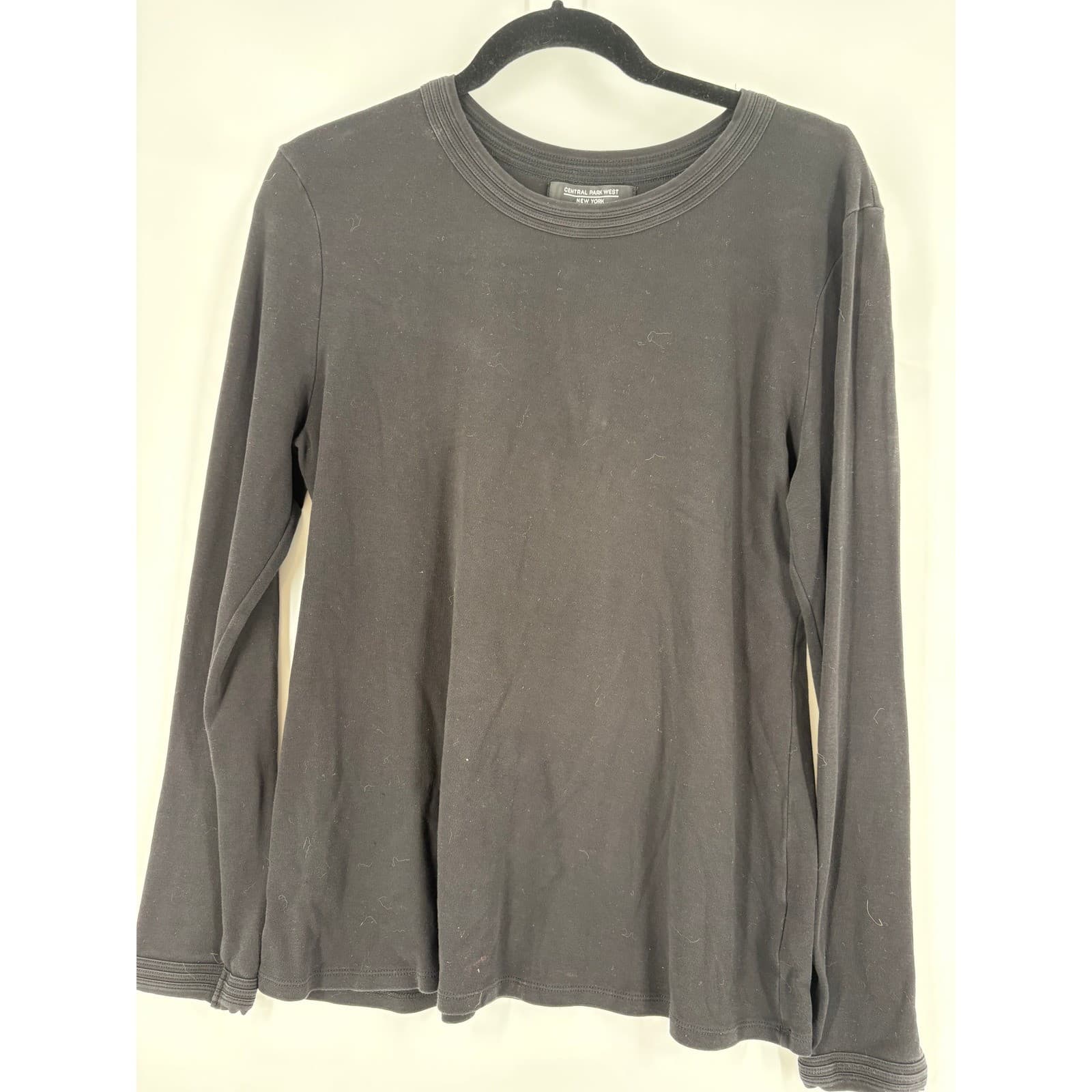 Central Park West New York Womens Long Sleeve Top Cotton Blend Gray XL