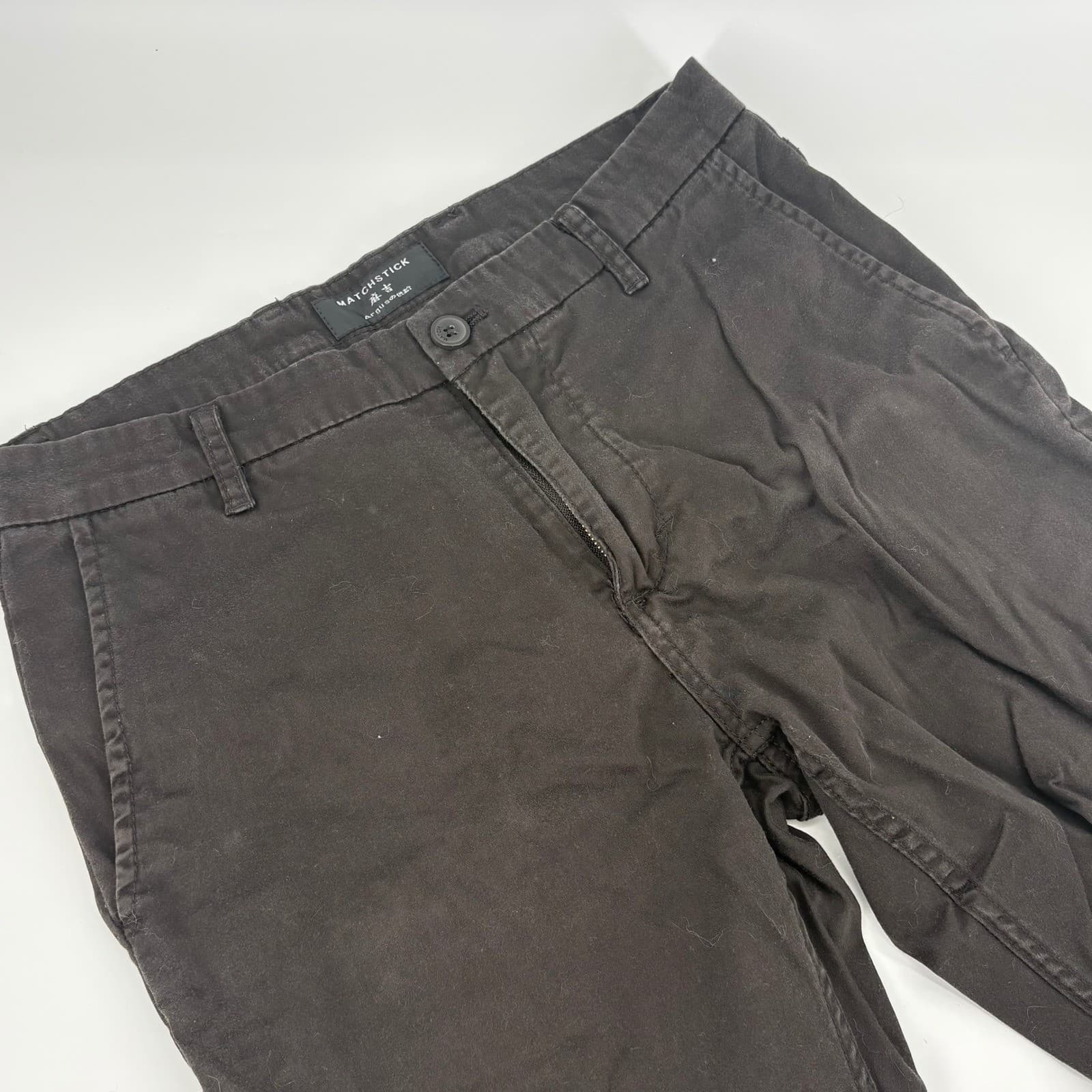 MATCHSTICK Dark Brown Cotton Spandex Chinos Pants Women M 30