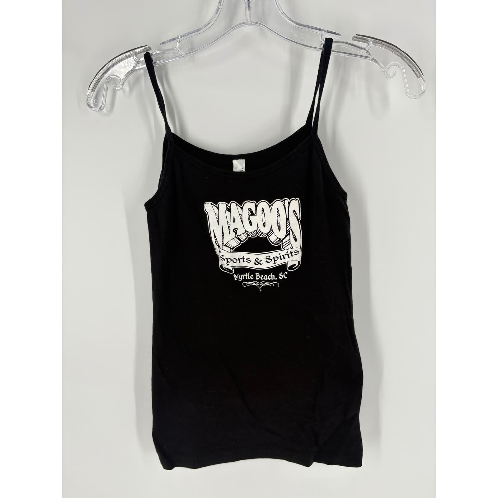 MAGOOS Sports Spirits Myrtle Beach SC Black Spaghetti Strap Tank Top Women's M