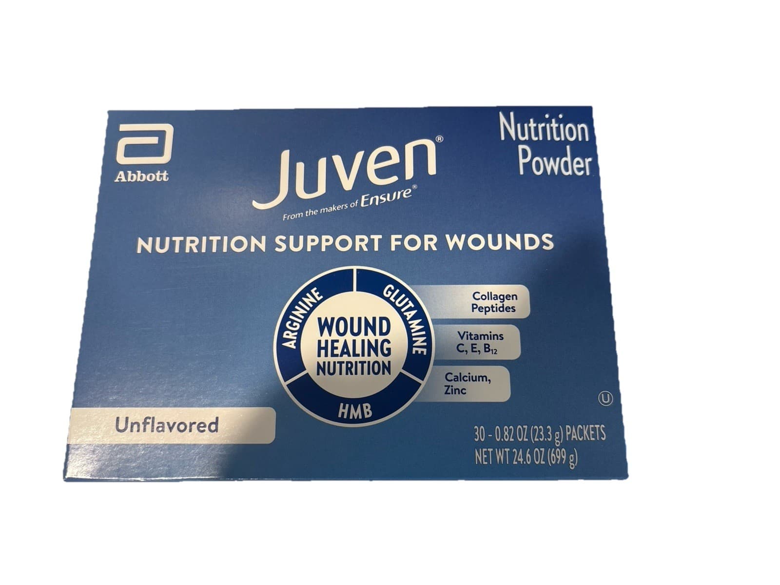 Abbott Juven Nutrition Powder Unflavored Wound Healing 30 Packets Exp 12/2027