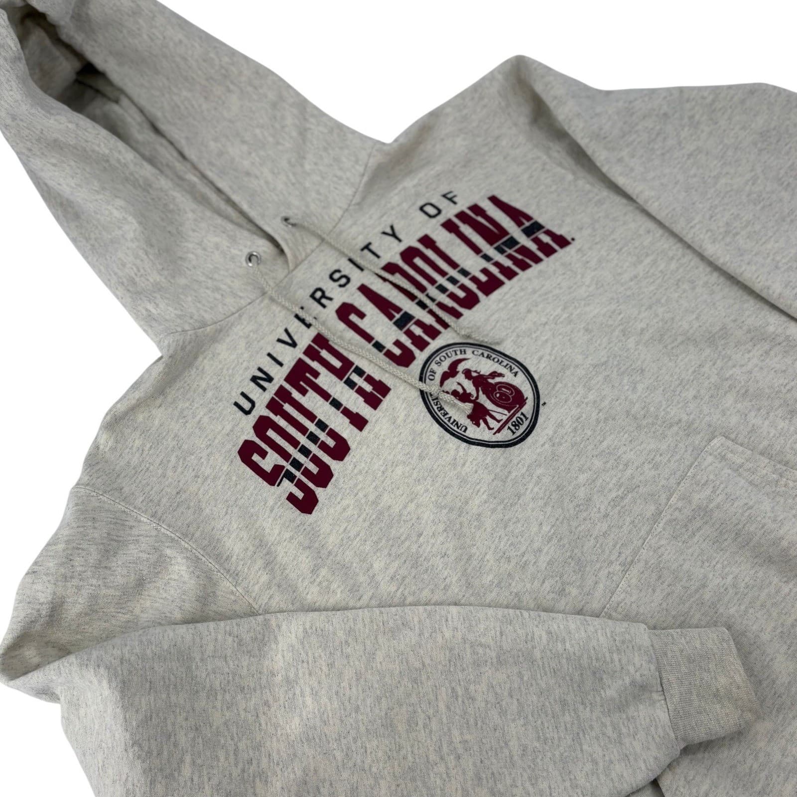 Champion Hoodie Mens Medium University of South Carolina Gray Pullover 6084