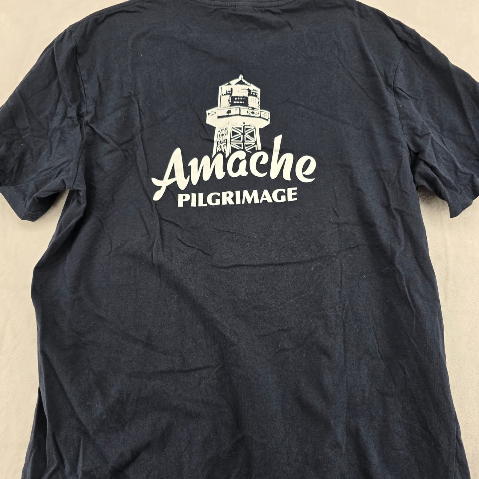 District T-Shirt Mens XL Tee Navy Blue Amache Pilgrimage 2021 Graphic Cotton