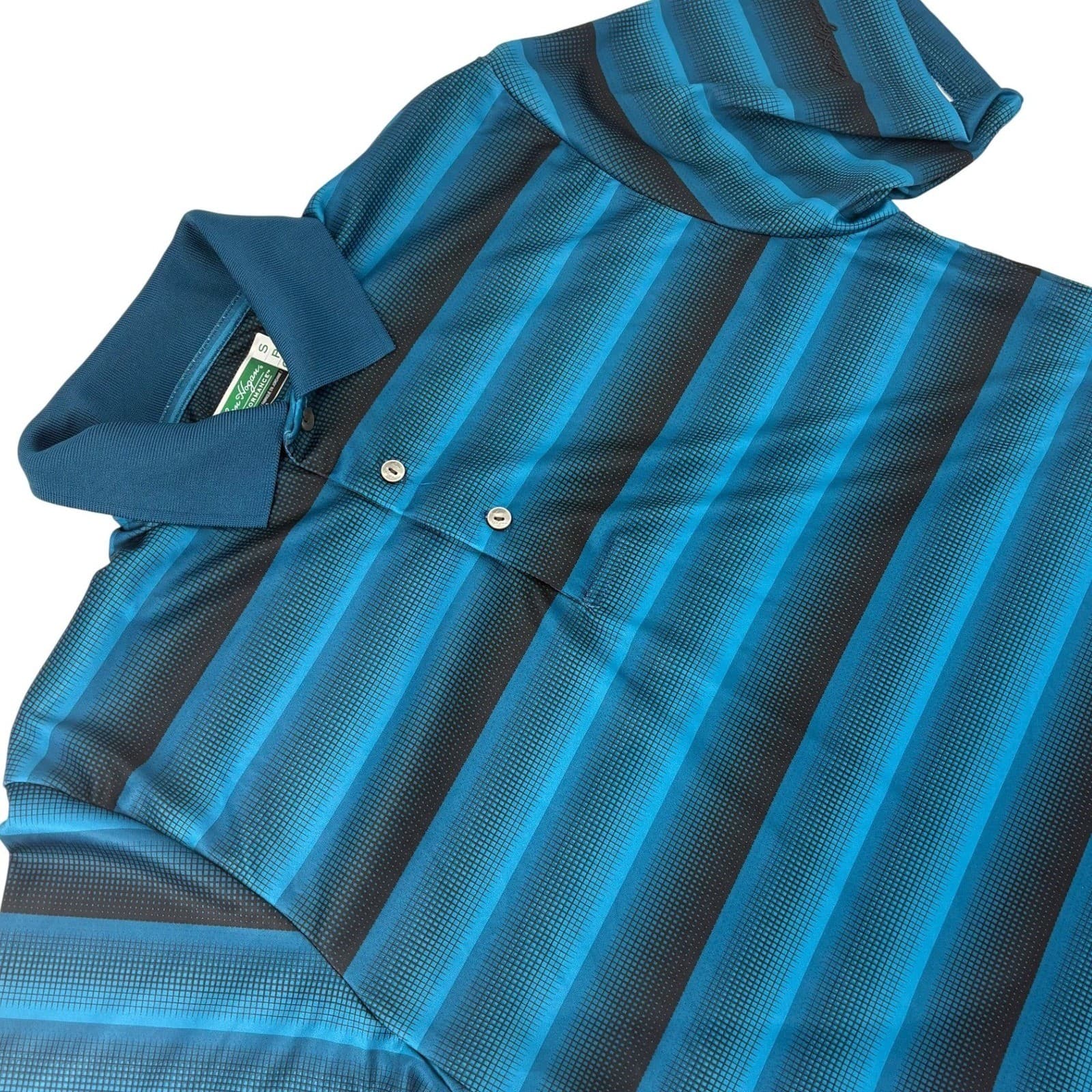 Ben Hogan Performance Polo Shirt Striped Small Blue Black Women's Men's