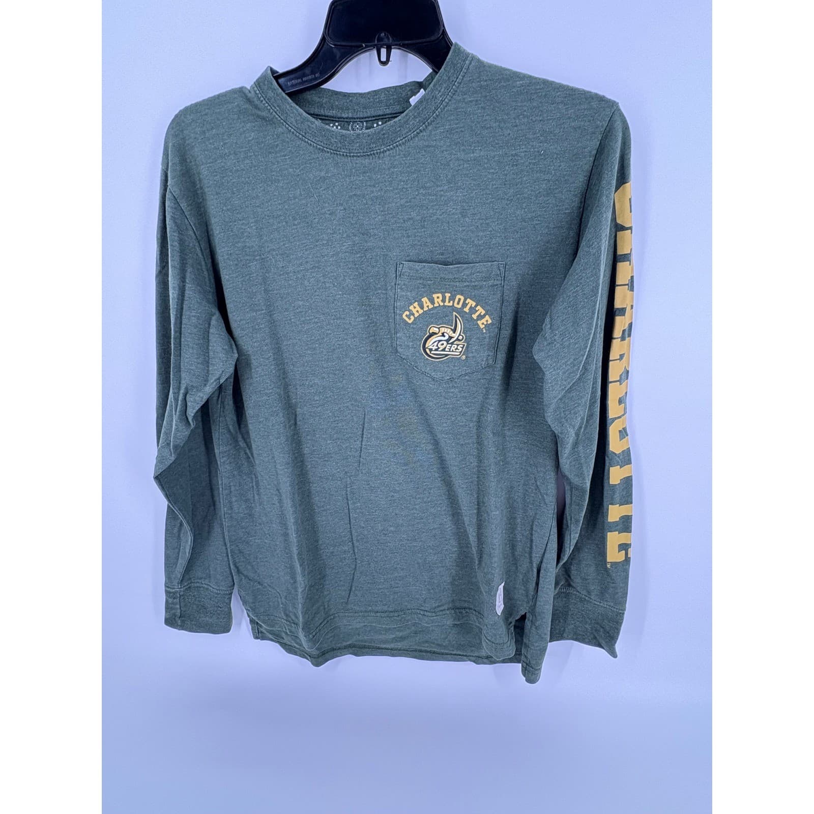 Charlotte 49ers Pressbox Long Sleeve T-Shirt Small Green College Graphic