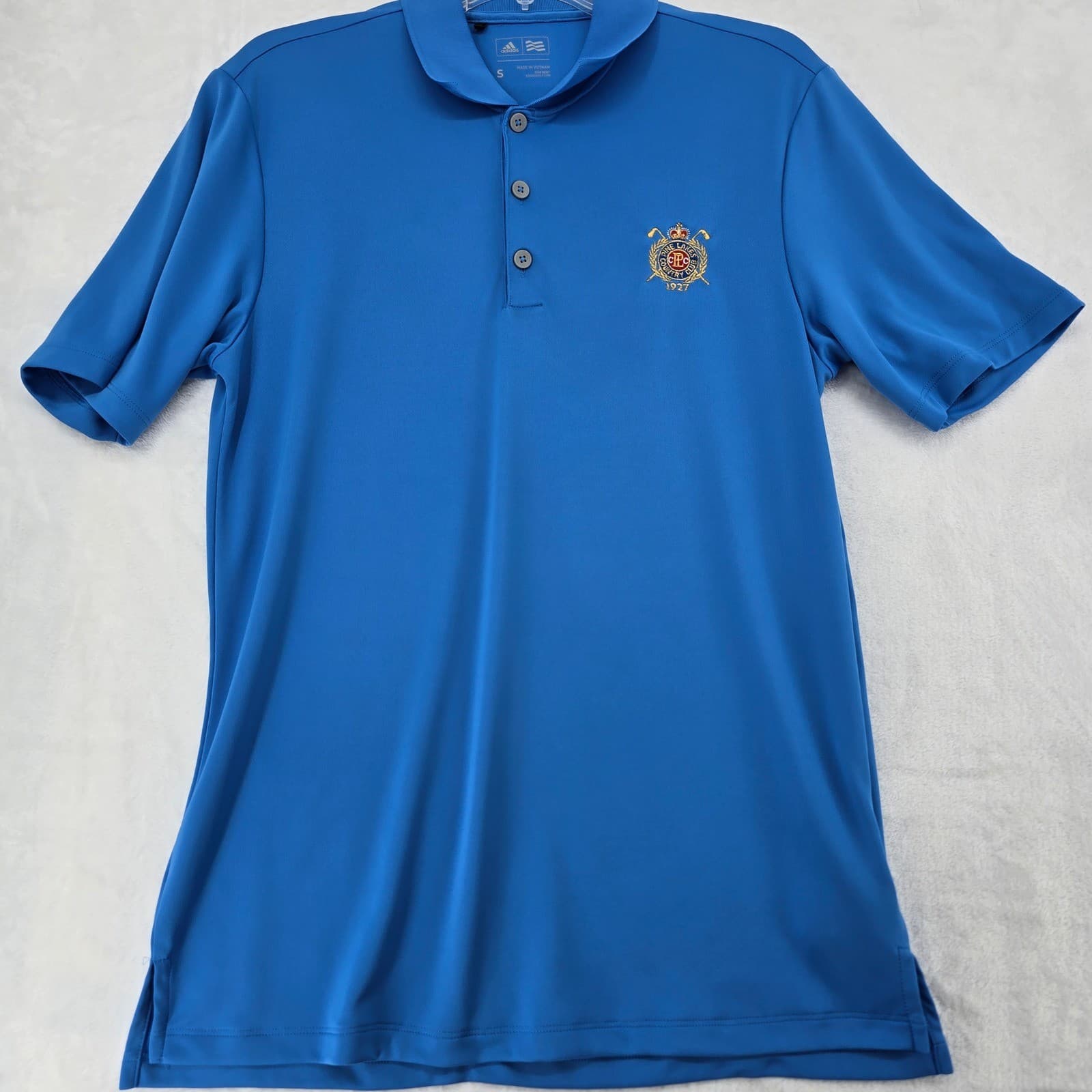 Adidas Polo Womens S Polo Blue Pine Lakes Country Club Golf Performance Shirt